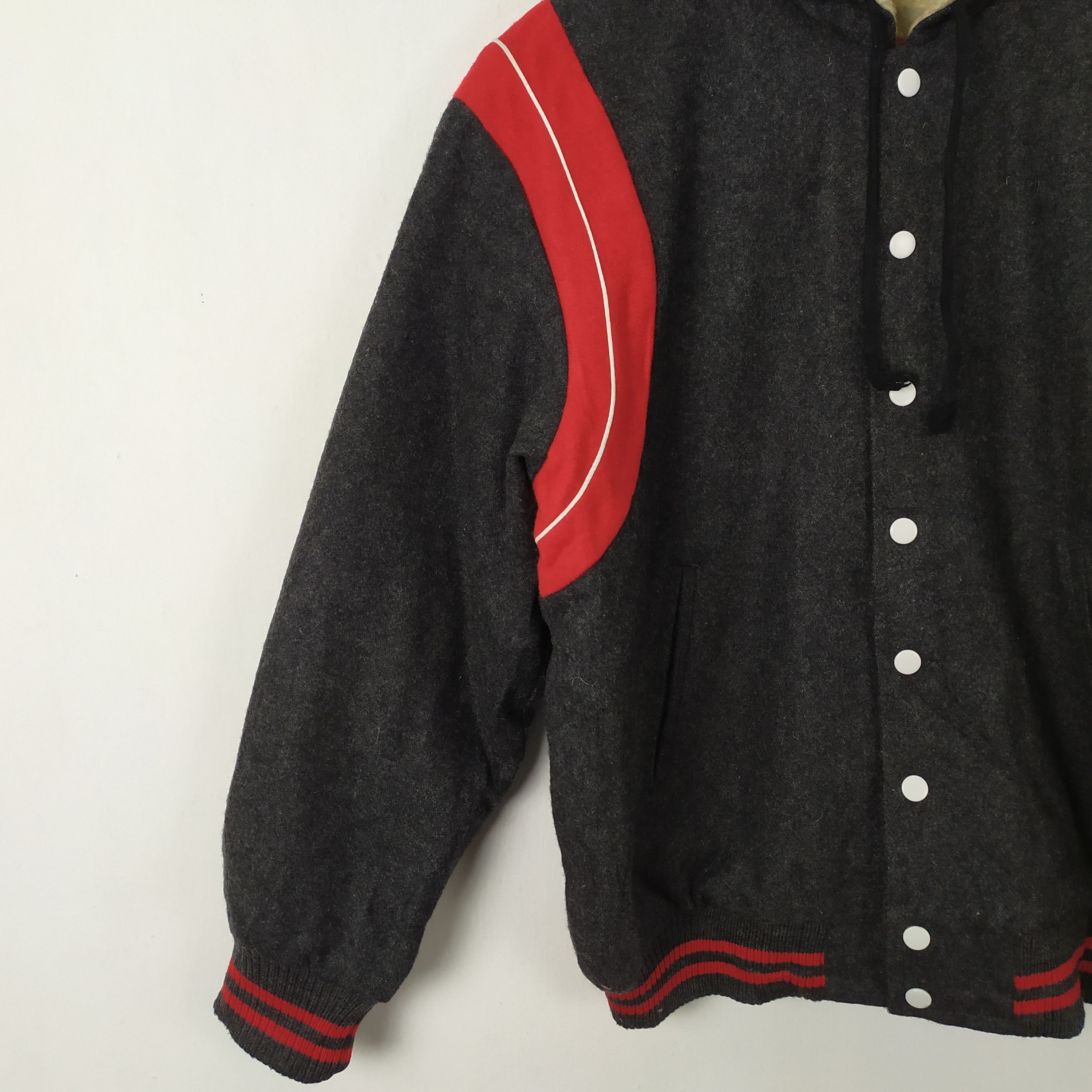 Vintage YANKEES WOMEN WOOL VARSITY JACKET HOODED Size ONE SIZE - 4 Thumbnail