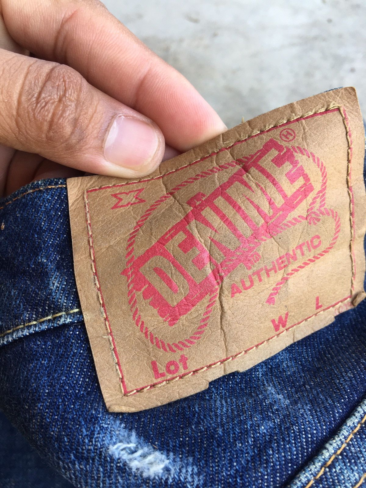 Denime Japanese Brand Vintage Denime Distressed Jeans Size US 30 / EU 46 - 4 Thumbnail