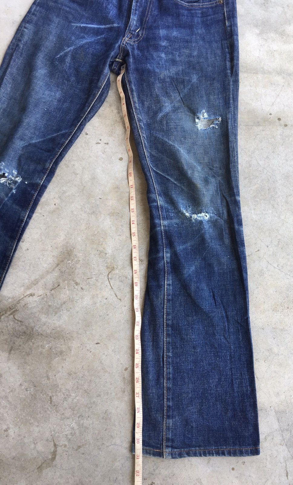 Denime Japanese Brand Vintage Denime Distressed Jeans Size US 30 / EU 46 - 13 Thumbnail