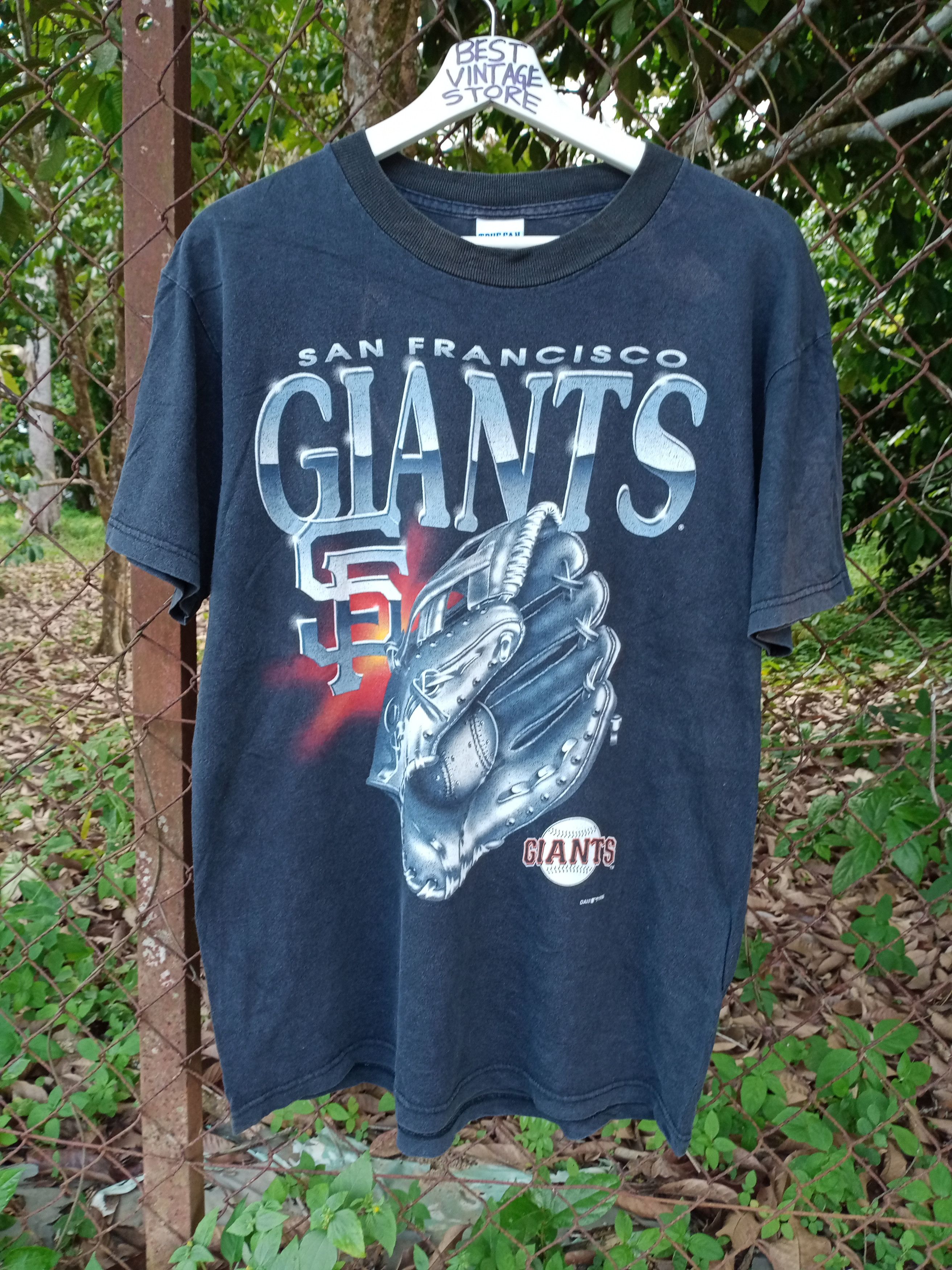 image of All Sport x Triple A Baseball Vintage 90's Giants San Francisco Baseball T-Shirt in Black (Size Med