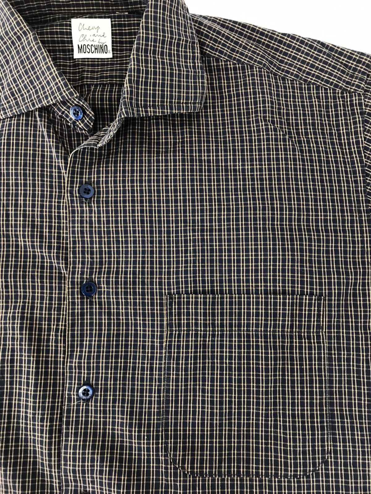 Moschino Cheng And Chie Moschino Shirt Single Pocket Striped Checked Size US XL / EU 56 / 4 - 3 Thumbnail