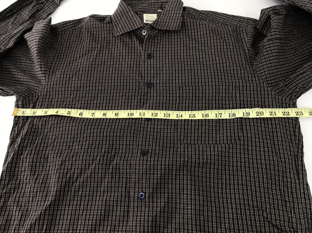 Moschino Cheng And Chie Moschino Shirt Single Pocket Striped Checked Size US XL / EU 56 / 4 - 8 Thumbnail