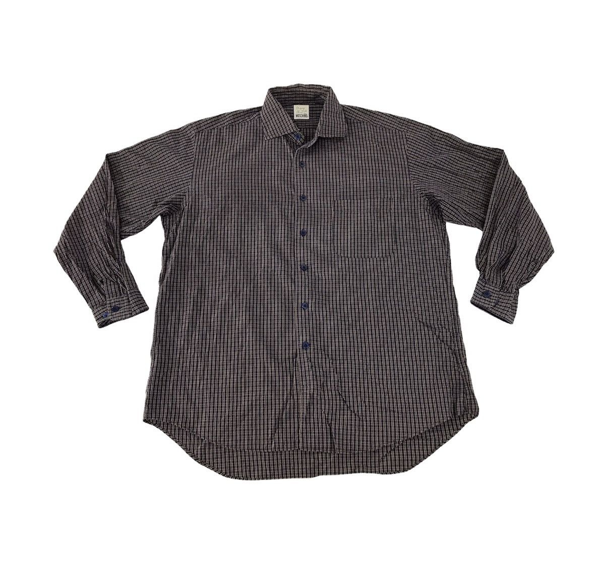 Moschino Cheng And Chie Moschino Shirt Single Pocket Striped Checked Size US XL / EU 56 / 4 - 1 Thumbnail