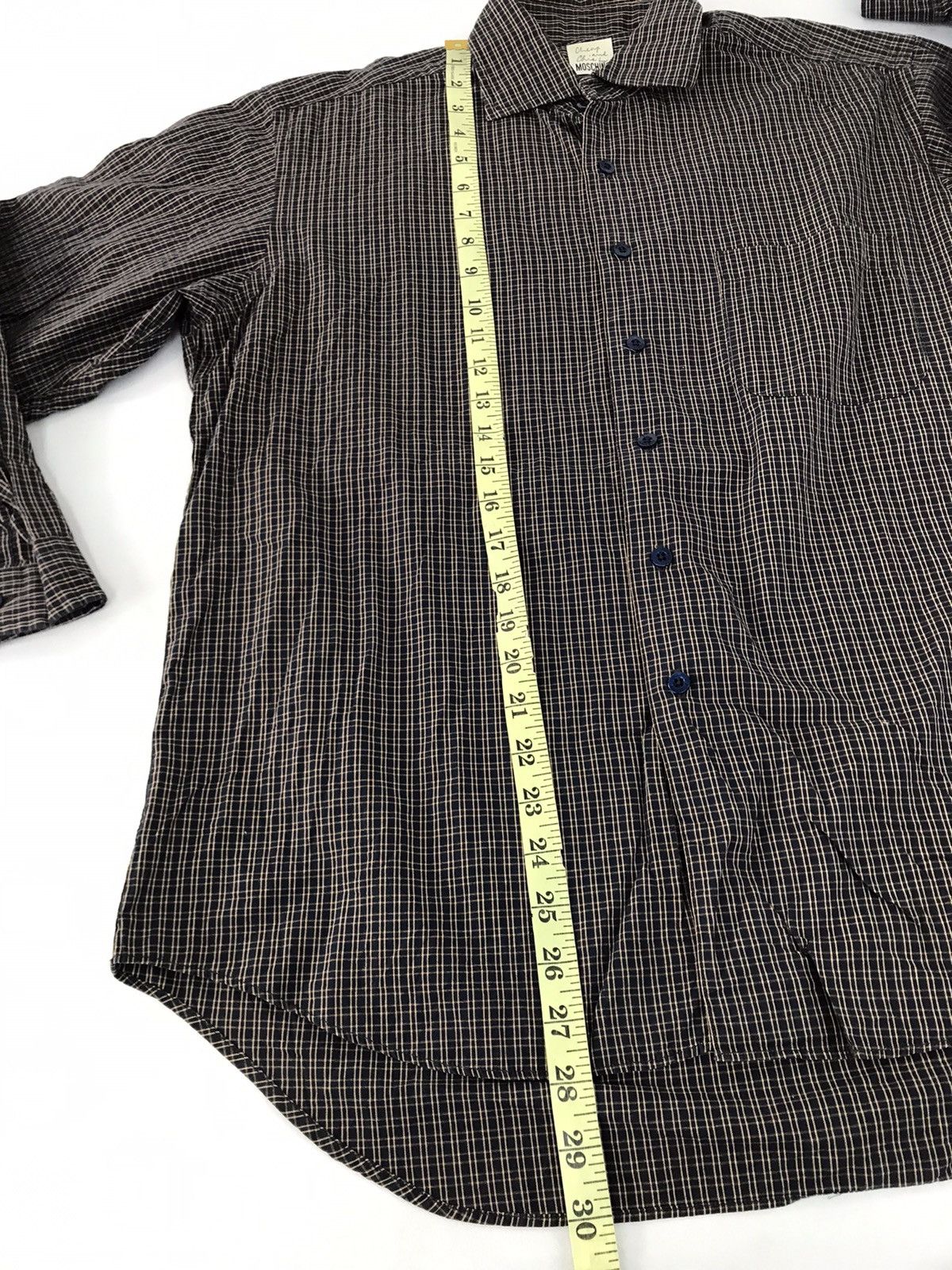 Moschino Cheng And Chie Moschino Shirt Single Pocket Striped Checked Size US XL / EU 56 / 4 - 9 Thumbnail