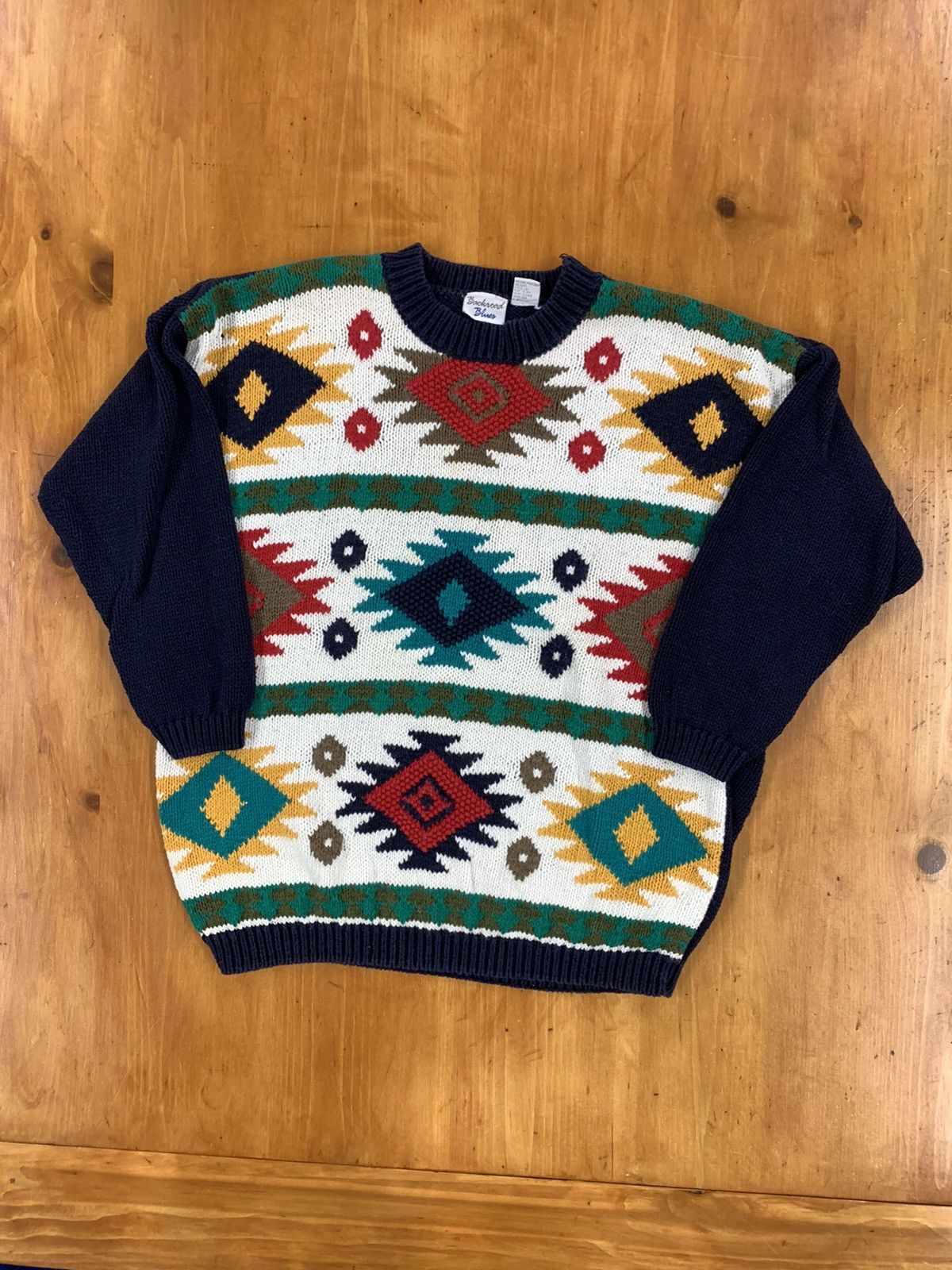 Vintage Vintage Shining Diamond Knit Sweater Size US L / EU 52-54 / 3 - 1 Thumbnail
