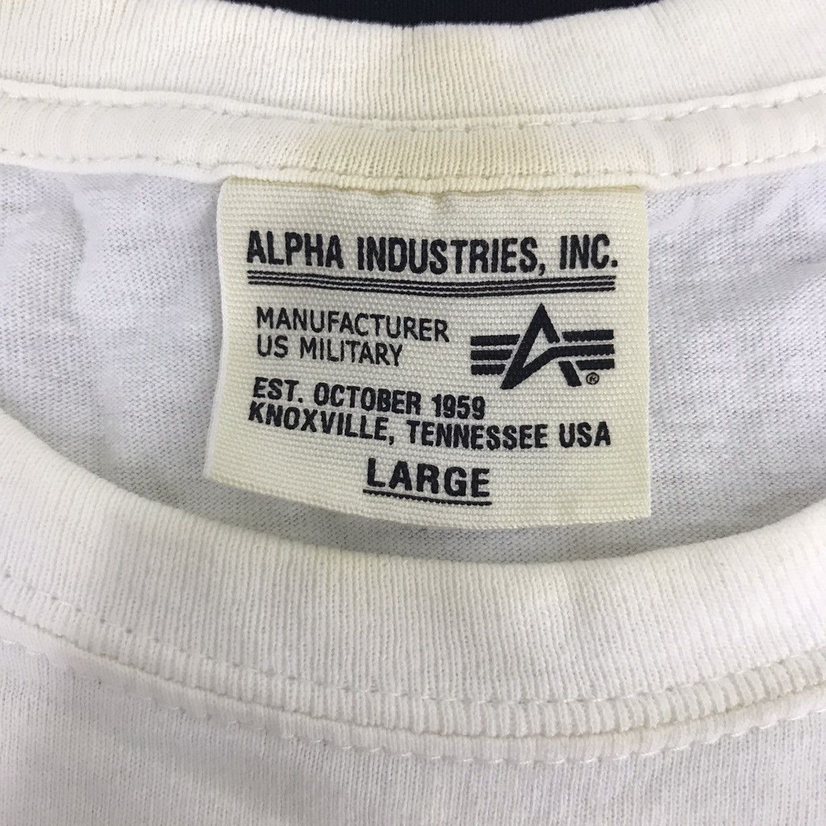 Alpha Industries Vintage Alpha Industries US Military Supplier Spell Out Tee Size US M / EU 48-50 / 2 - 4 Thumbnail