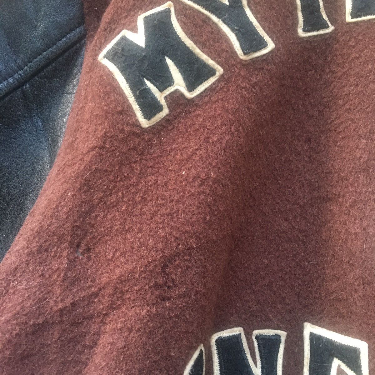 Other Sun Faded Baseball Leather Sleeve Bomber Size US M / EU 48-50 / 2 - 9 Thumbnail