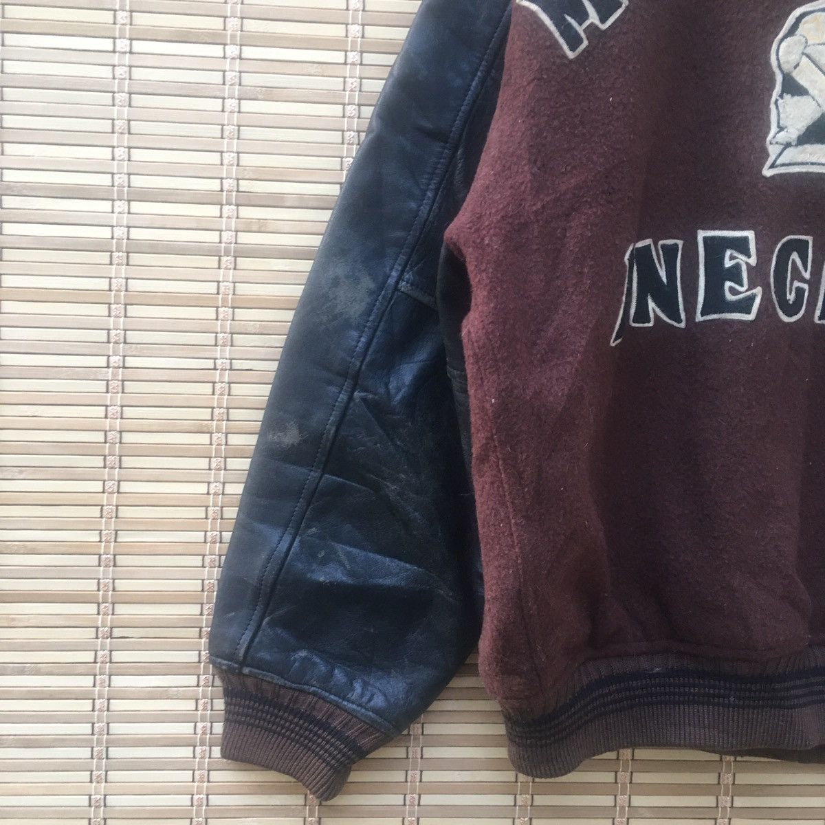 Other Sun Faded Baseball Leather Sleeve Bomber Size US M / EU 48-50 / 2 - 7 Thumbnail