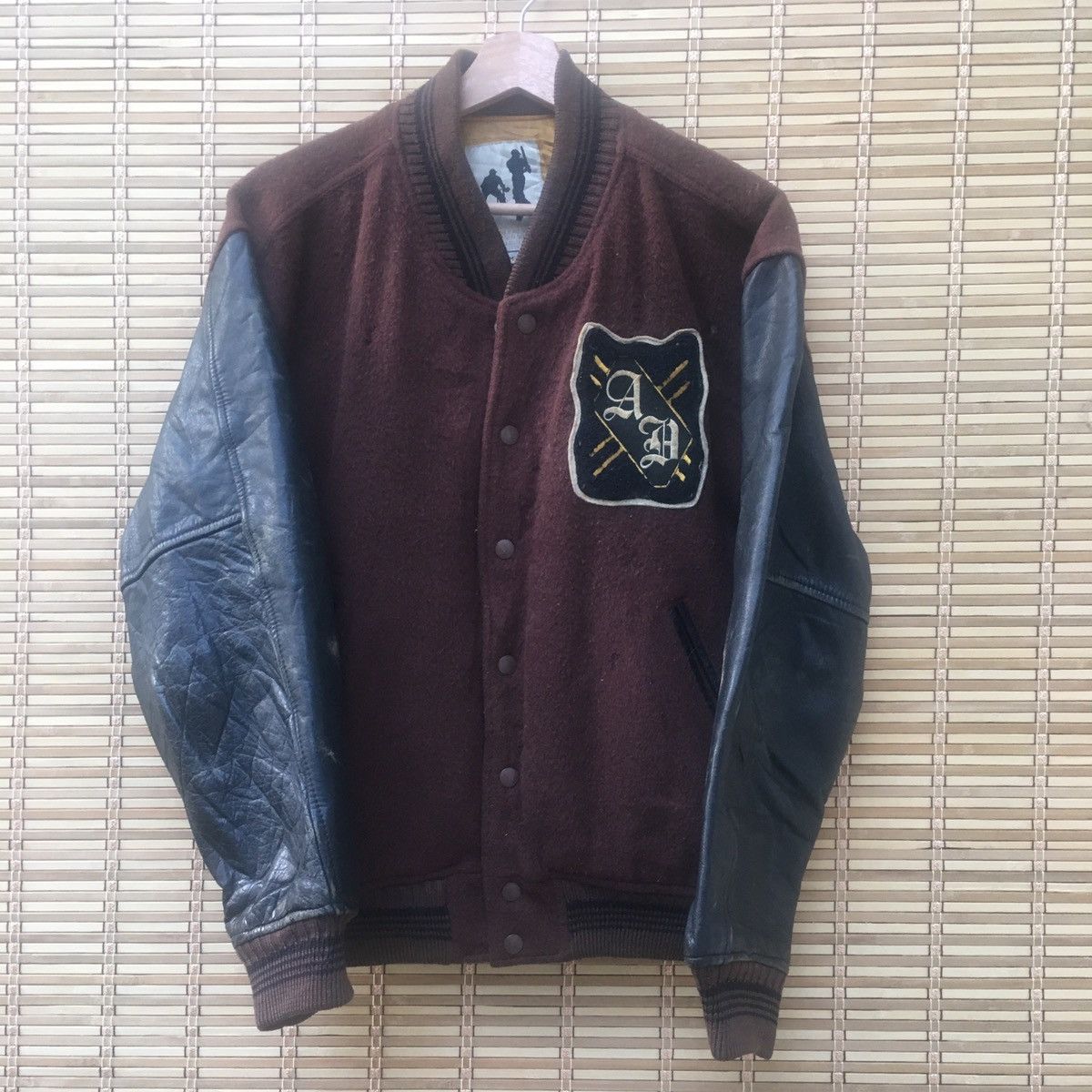 Other Sun Faded Baseball Leather Sleeve Bomber Size US M / EU 48-50 / 2 - 2 Thumbnail