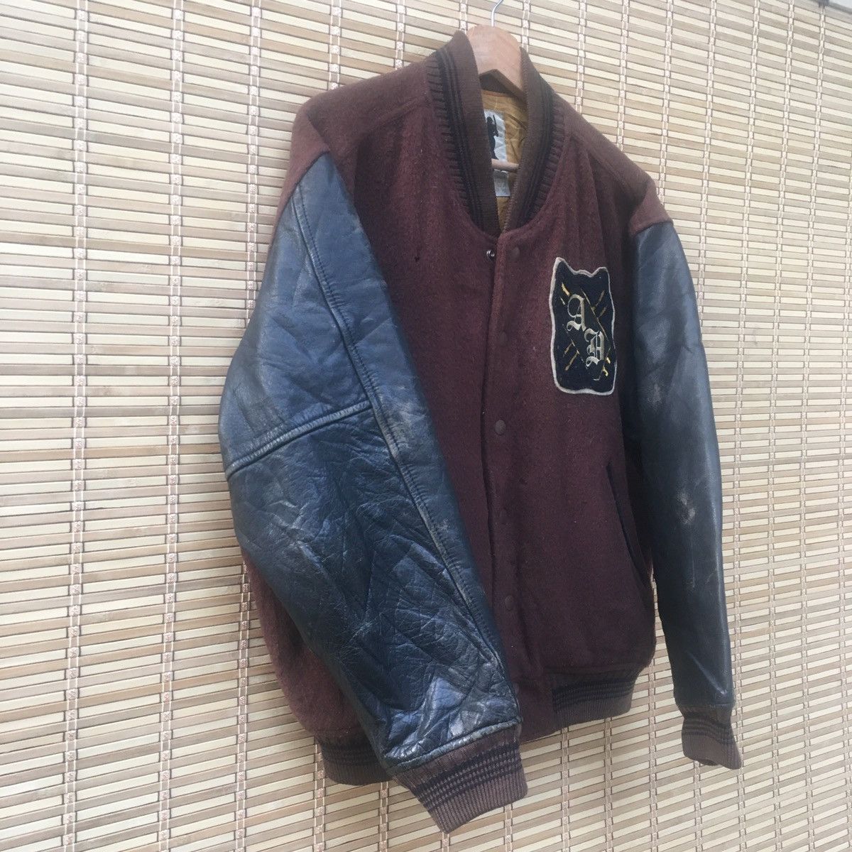 Other Sun Faded Baseball Leather Sleeve Bomber Size US M / EU 48-50 / 2 - 5 Thumbnail