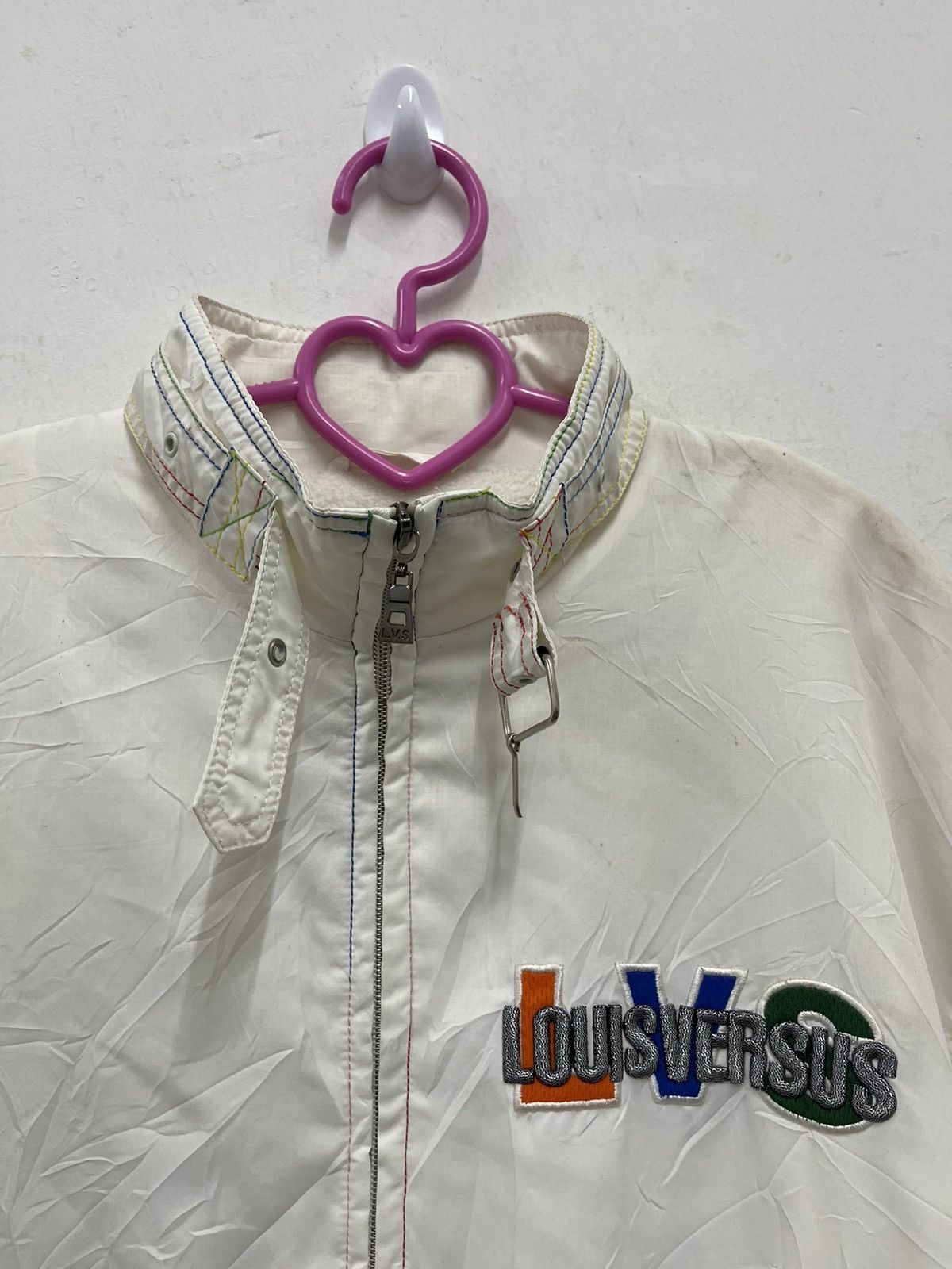 Japanese Brand Rare Vintage LOUIS VERSUS LVS Spell Out Embroidered Jacket Size US L / EU 52-54 / 3 - 5 Thumbnail