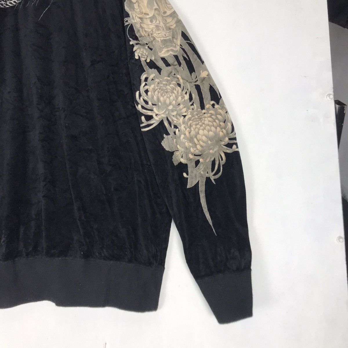 Japanese Brand Karakuri Tamashi Dragon Overprint Black Velvet Yakuza Jacket Size US L / EU 52-54 / 3 - 18 Thumbnail