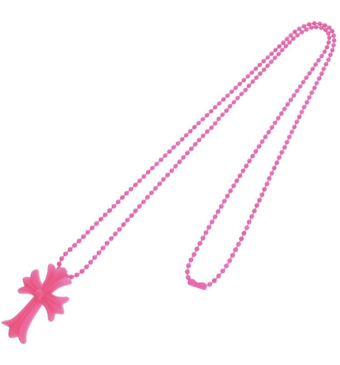 Chrome Hearts Chrome Hearts Pink Silicone Cross Necklace Size ONE SIZE - 3 Thumbnail
