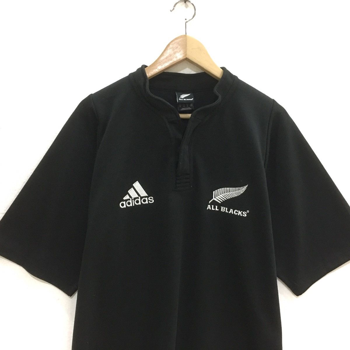 Adidas × All Blacks × Vintage Vintage Adidas All Black Shirt Size US M / EU 48-50 / 2 - 2 Thumbnail