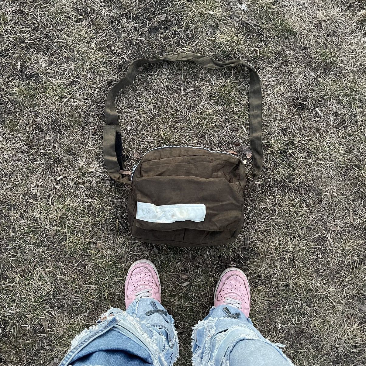 Vintage Vintage Y2K Olive Canvas Crossbody Shoulder Bag Streetwear O Size ONE SIZE - 1 Thumbnail