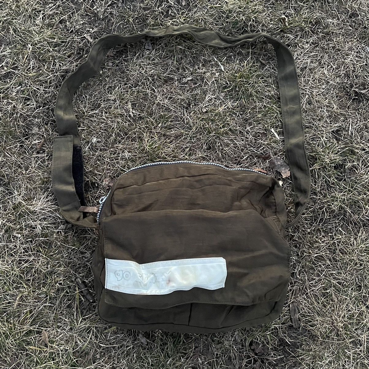 Vintage Vintage Y2K Olive Canvas Crossbody Shoulder Bag Streetwear O Size ONE SIZE - 2 Thumbnail