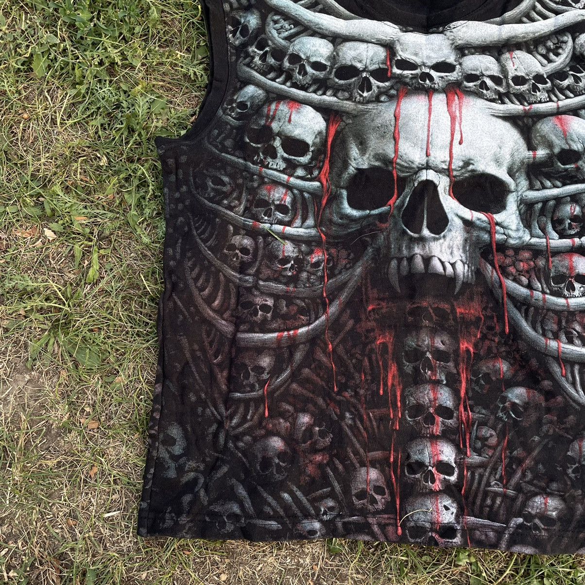 Vintage Vintage Y2K Skull Graphic Tee Streetwear Horror Print Black Size US M / EU 48-50 / 2 - 3 Thumbnail