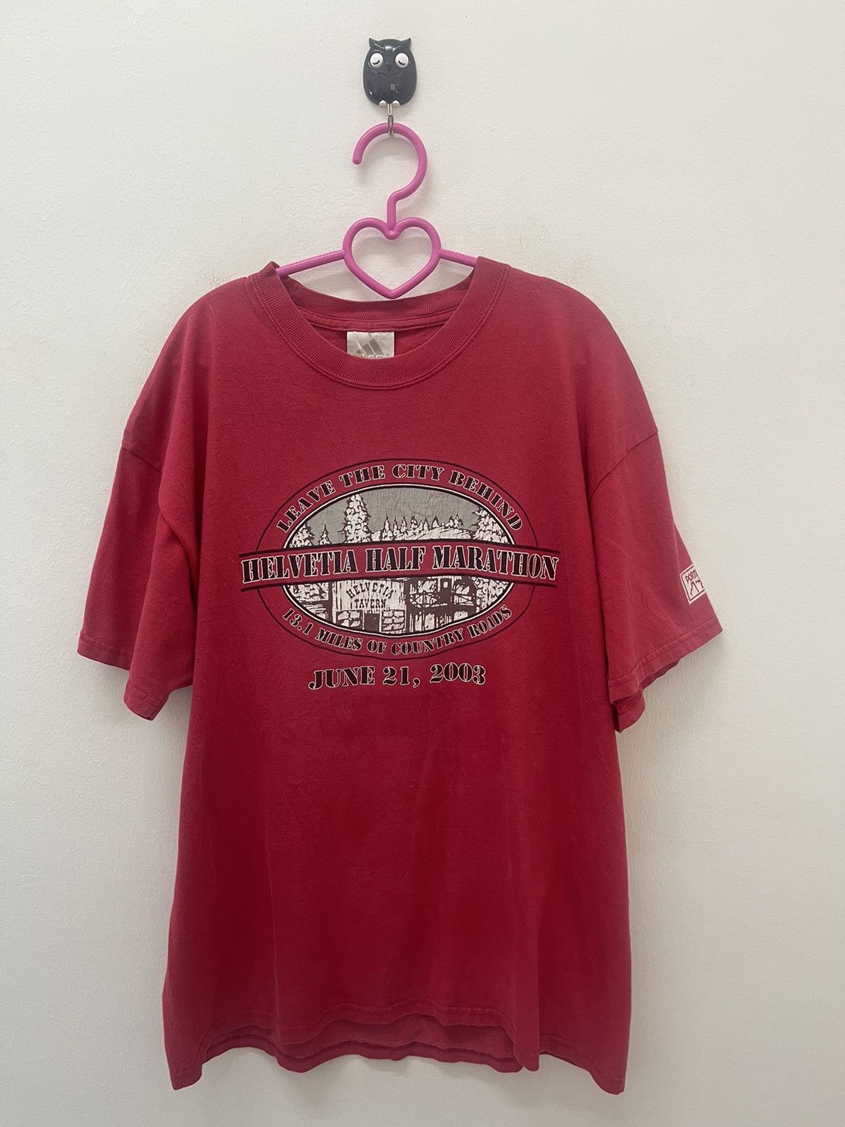 Adidas Rare Vintage ADIDAS X Helvetia Half Marathon 2003 Tee Size US M / EU 48-50 / 2 - 1 Thumbnail