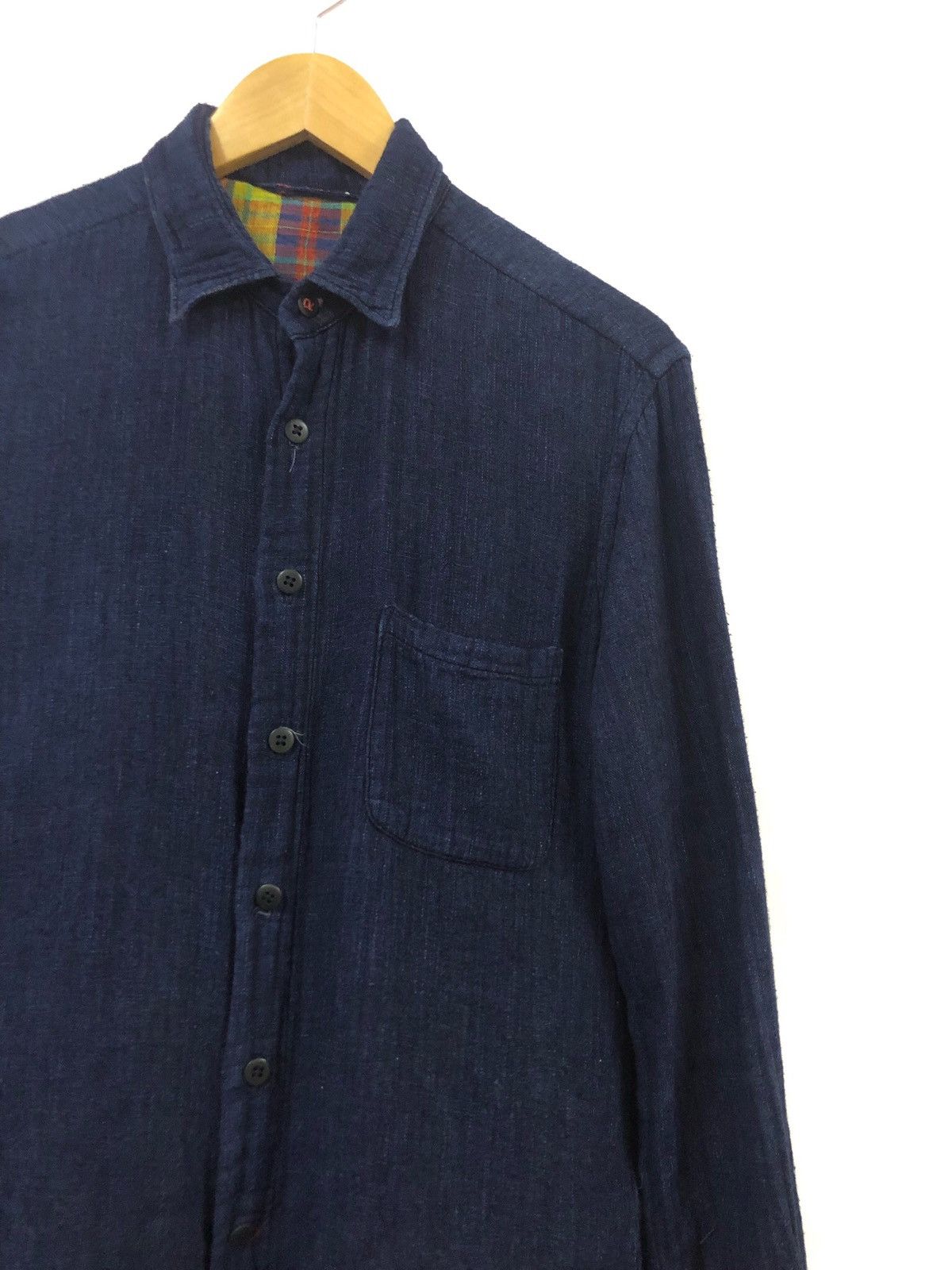 45rpm × Indigo R by 45rpm Cotton Linen Indigo Button ups Size US M / EU 48-50 / 2 - 5 Thumbnail