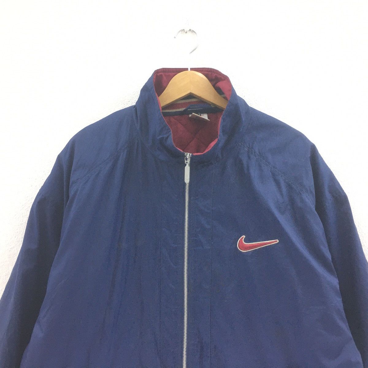 Nike × Vintage Vintage 90’s Nike Jacket Embroidery Big Logo Nike Swoosh Size US L / EU 52-54 / 3 - 5 Thumbnail