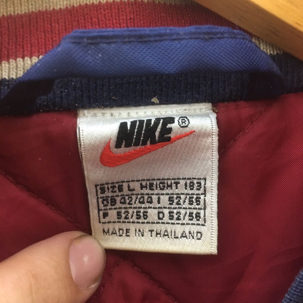 Nike × Vintage Vintage 90’s Nike Jacket Embroidery Big Logo Nike Swoosh Size US L / EU 52-54 / 3 - 15 Thumbnail