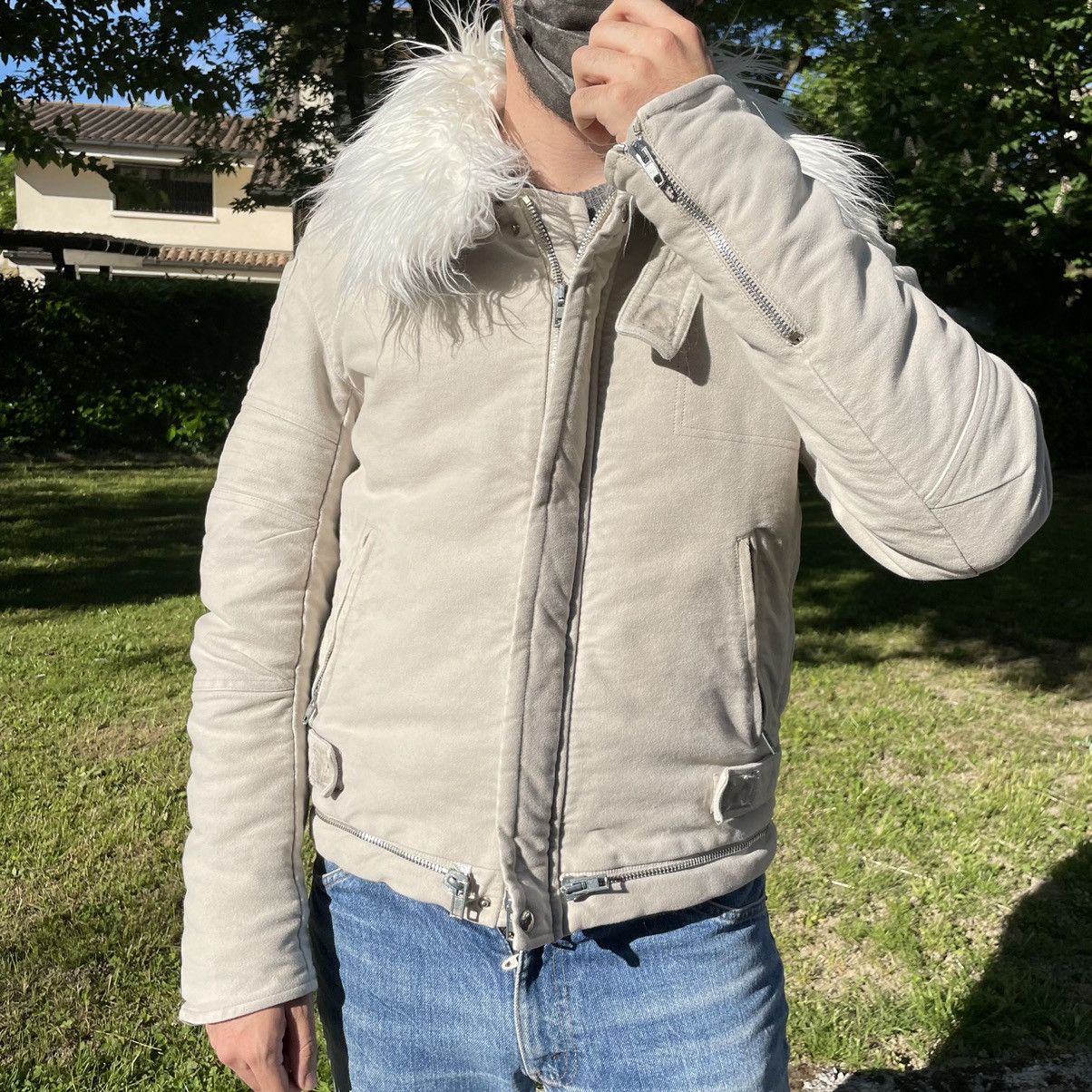 Helmut Lang AW99 MOLESKIN ASTRO BIKER JACKET RARE SIZE ARCHIVE Size US M / EU 48-50 / 2 - 3 Thumbnail