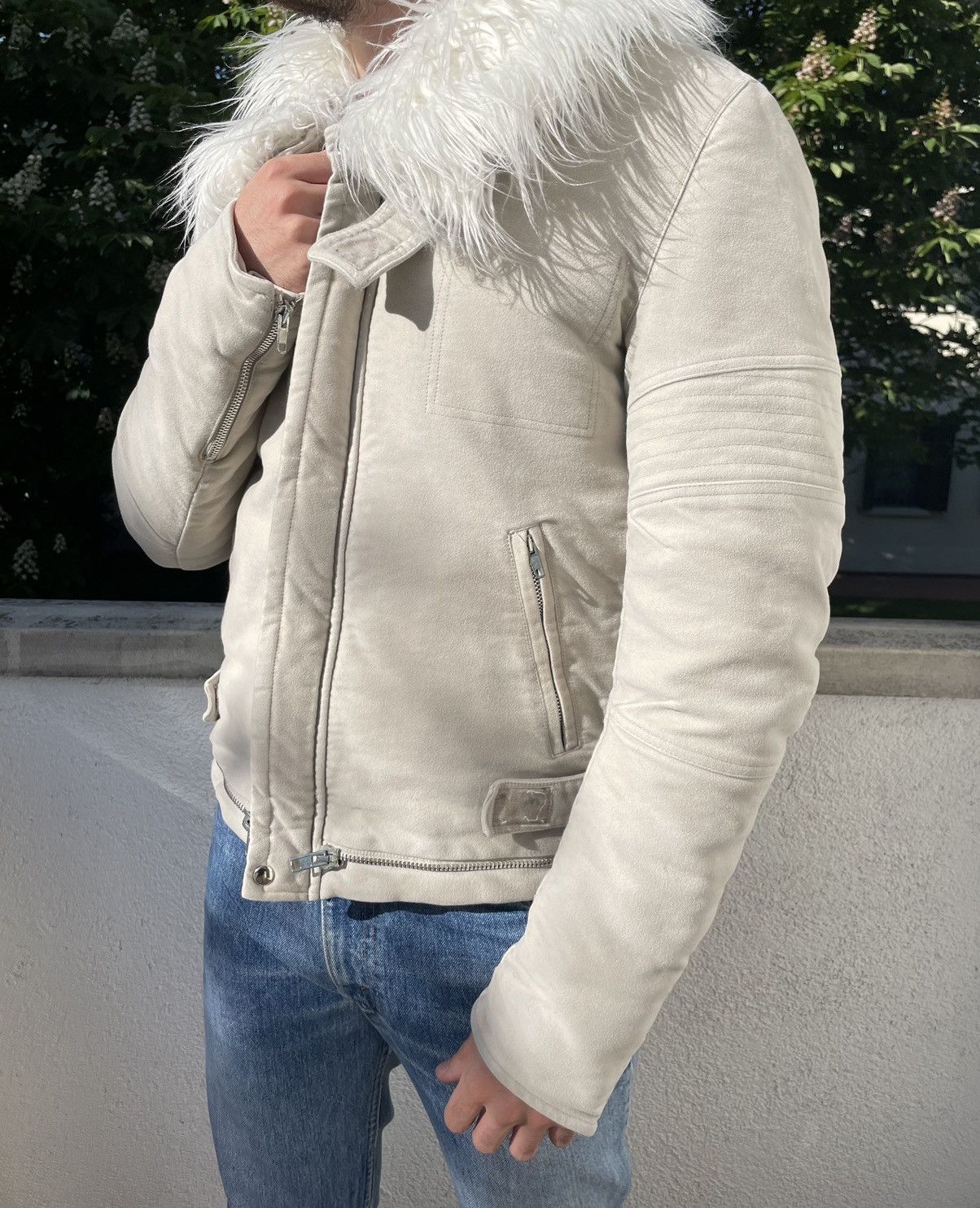 Helmut Lang AW99 MOLESKIN ASTRO BIKER JACKET RARE SIZE ARCHIVE Size US M / EU 48-50 / 2 - 5 Thumbnail