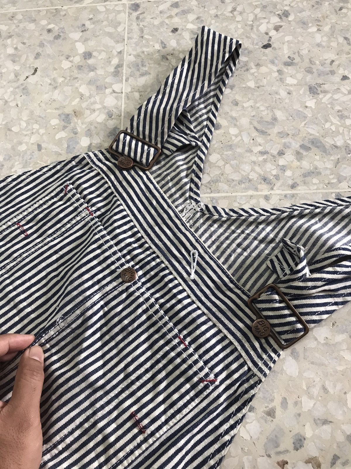 Big Mac Vintage Big Mac Square Bak Hickory Stripe Conductor Jumpsuit Size US XL / EU 56 / 4 - 11 Thumbnail