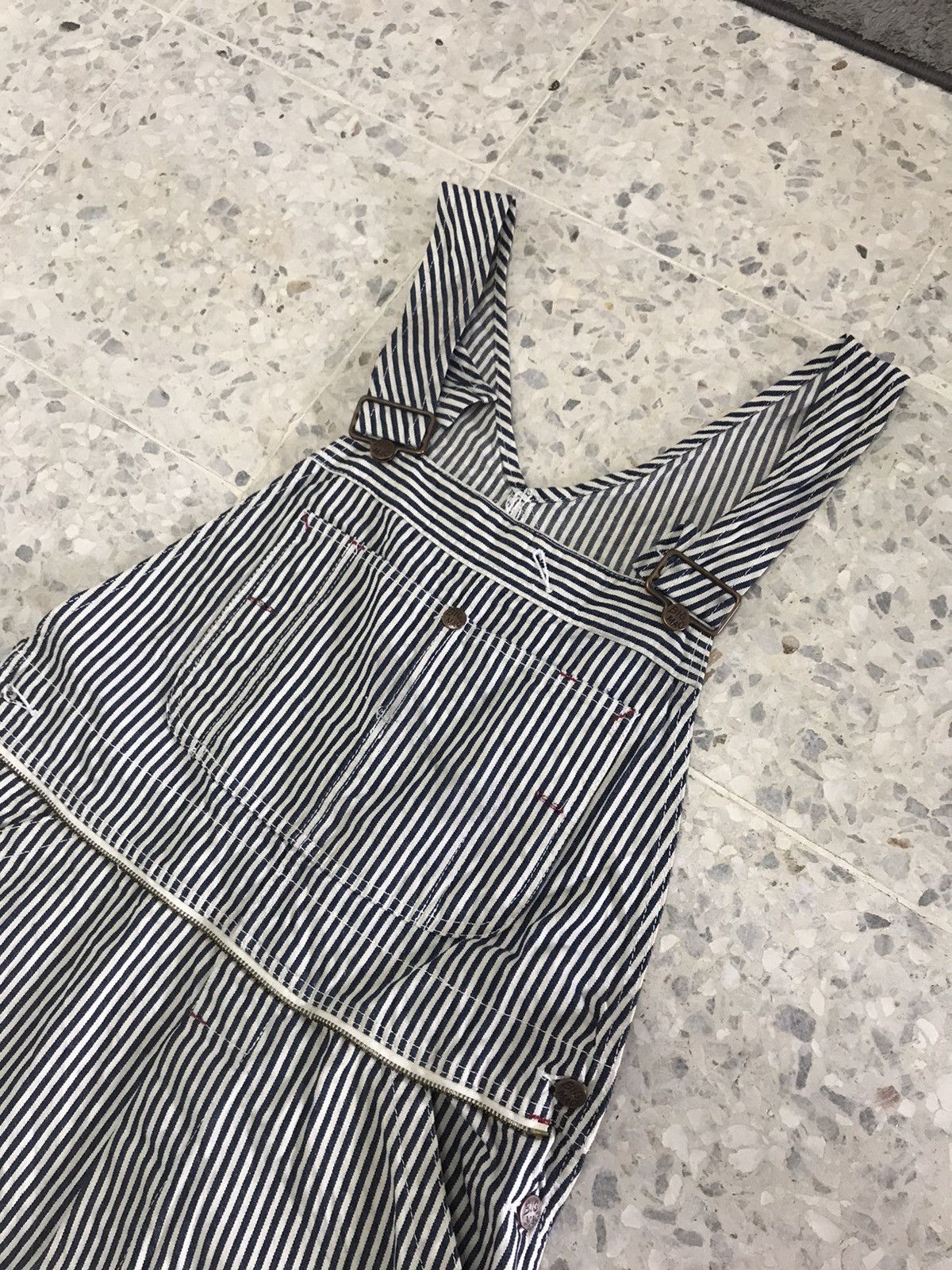 Big Mac Vintage Big Mac Square Bak Hickory Stripe Conductor Jumpsuit Size US XL / EU 56 / 4 - 3 Thumbnail