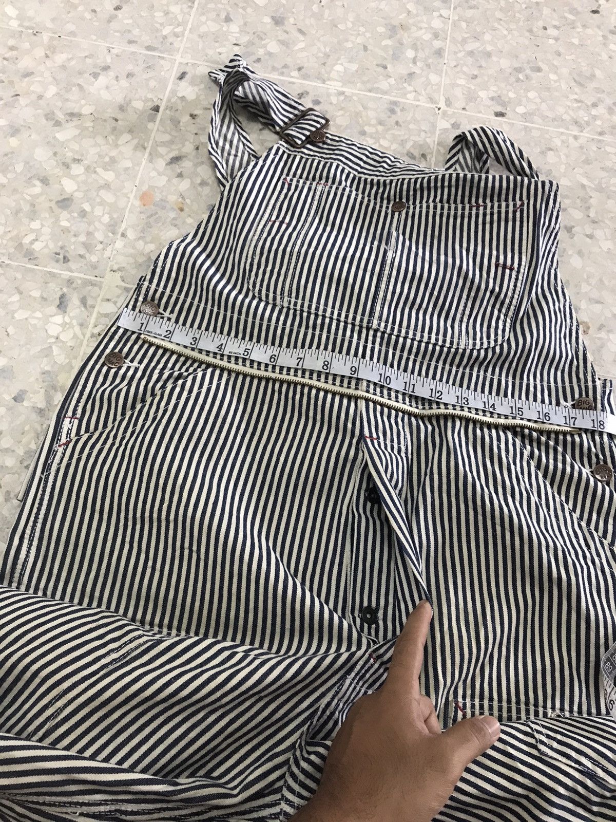 Big Mac Vintage Big Mac Square Bak Hickory Stripe Conductor Jumpsuit Size US XL / EU 56 / 4 - 22 Thumbnail