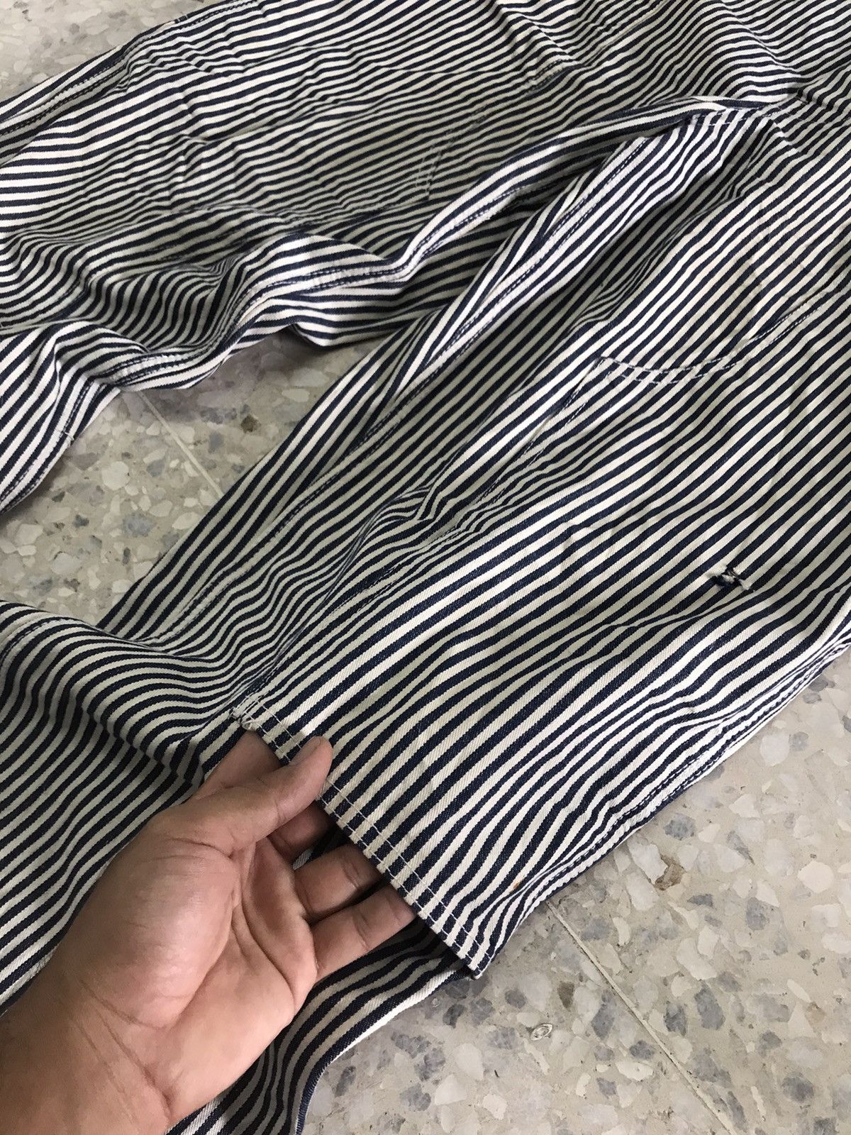Big Mac Vintage Big Mac Square Bak Hickory Stripe Conductor Jumpsuit Size US XL / EU 56 / 4 - 6 Thumbnail