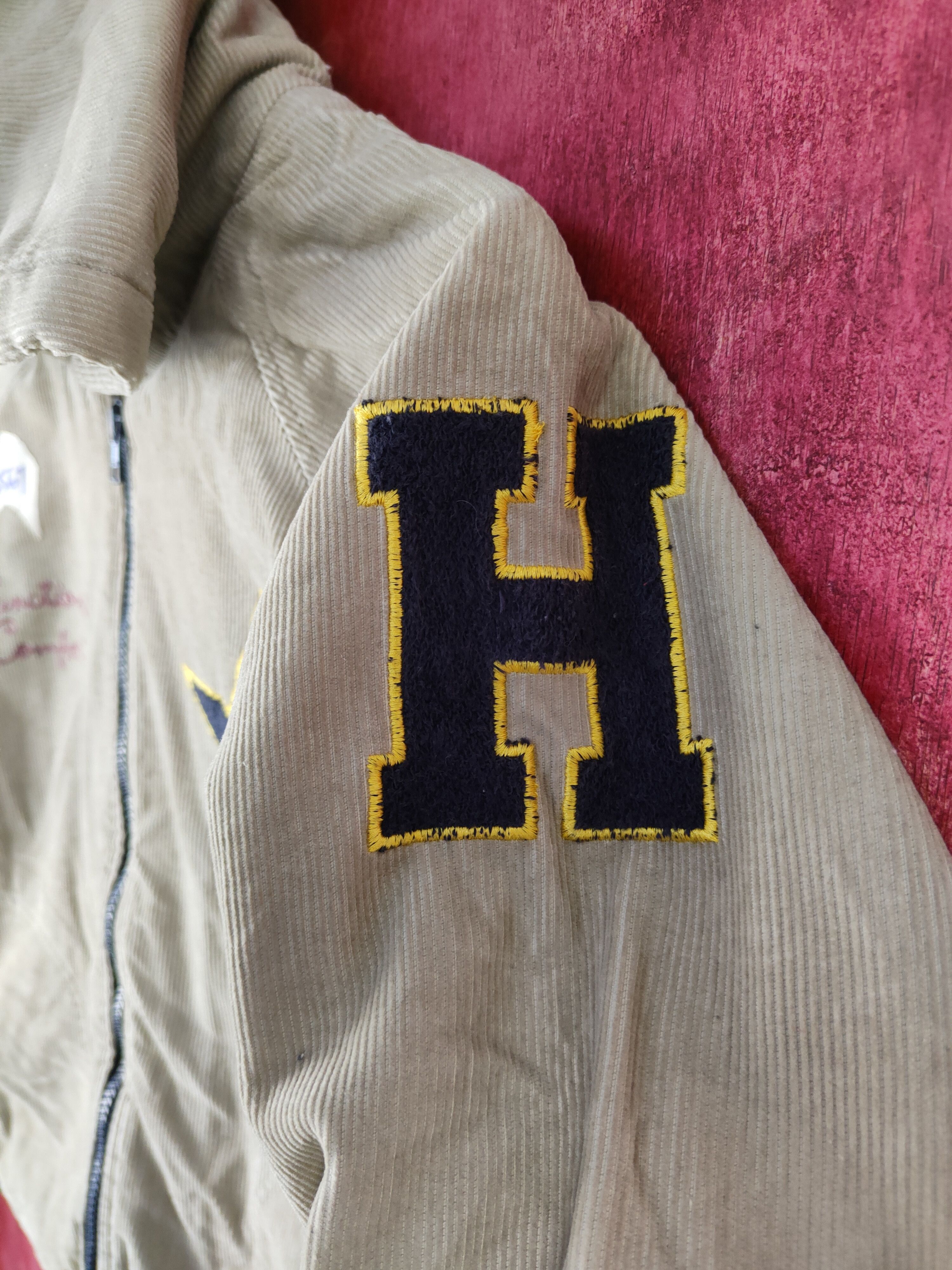 Japanese Brand DL Jeans Story Brown Hoodie Sweater varsity jacket #S596 Size S / US 4 / IT 40 - 4 Thumbnail