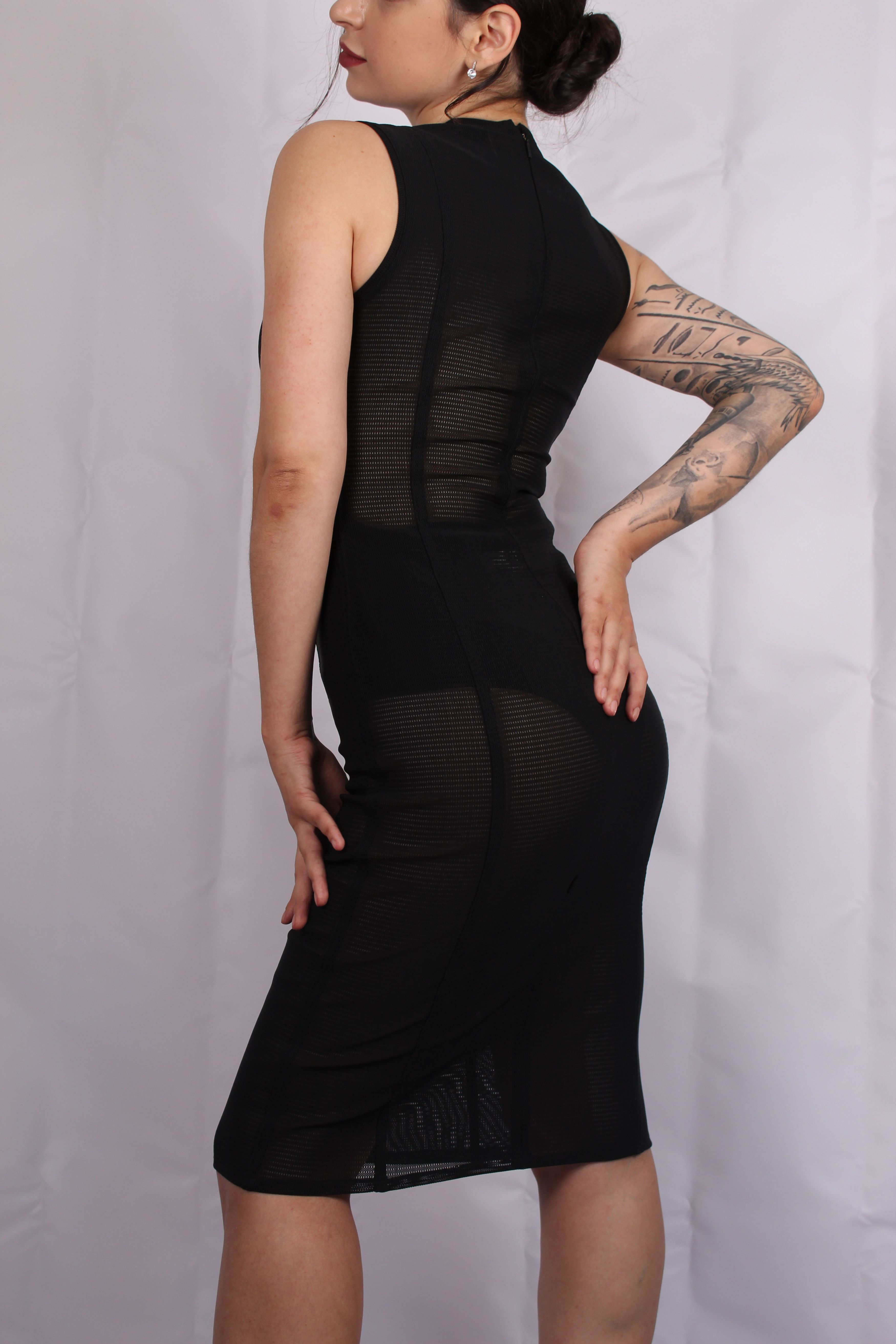 Versace Rare Vintage Versus Versace Mesh Bodycon Sexy Drеss Size M / US 6-8 / IT 42-44 - 12 Thumbnail