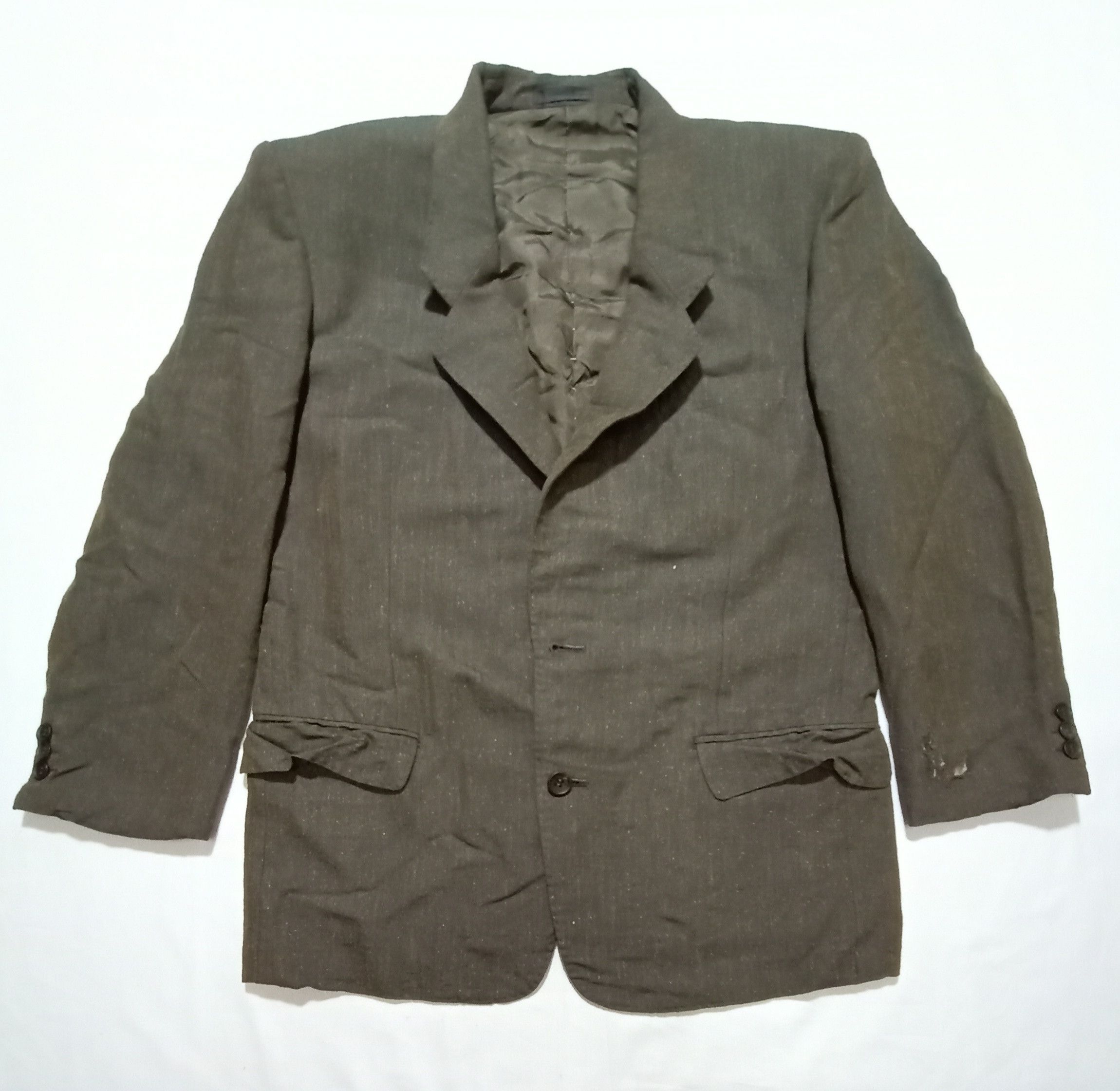 Japanese Brand Vintage Kansai Man Blazer By Yutaka Nishimura Size 40R - 2 Thumbnail
