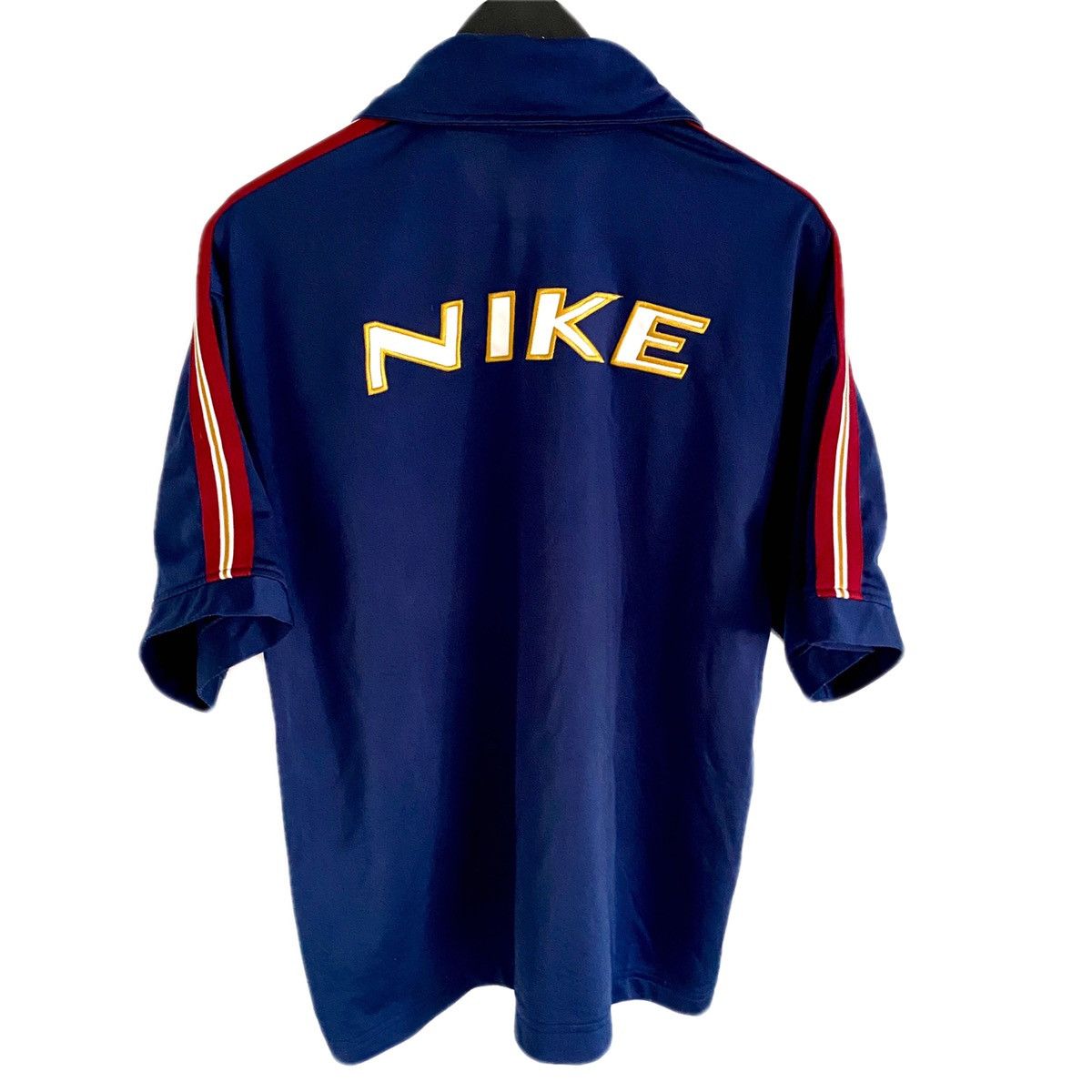 Nike × Vintage 90s Nike Swoosh Vintage Full Zip T-shirt Tee Jersey Polo Size US M / EU 48-50 / 2 - 5 Thumbnail