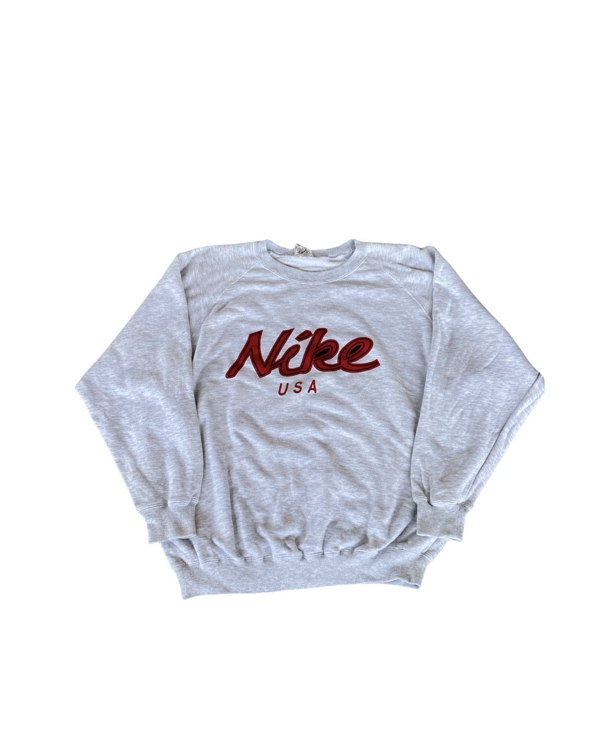 Nike × Vintage Vintage 90s Nike USA Sweatshirt Spellout White Tag Size US XL / EU 56 / 4 - 3 Thumbnail