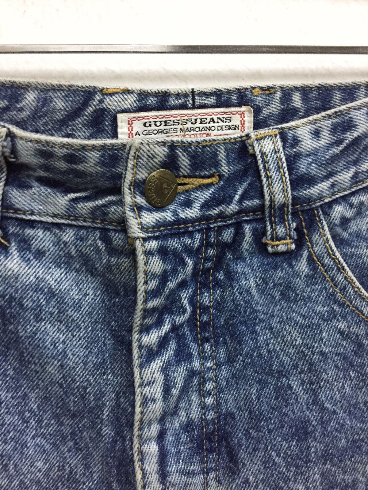 Guess 90s Classic Guess 🇺🇸 Asap Rocky Acid Wash Denim Size US 30 / EU 46 - 4 Thumbnail