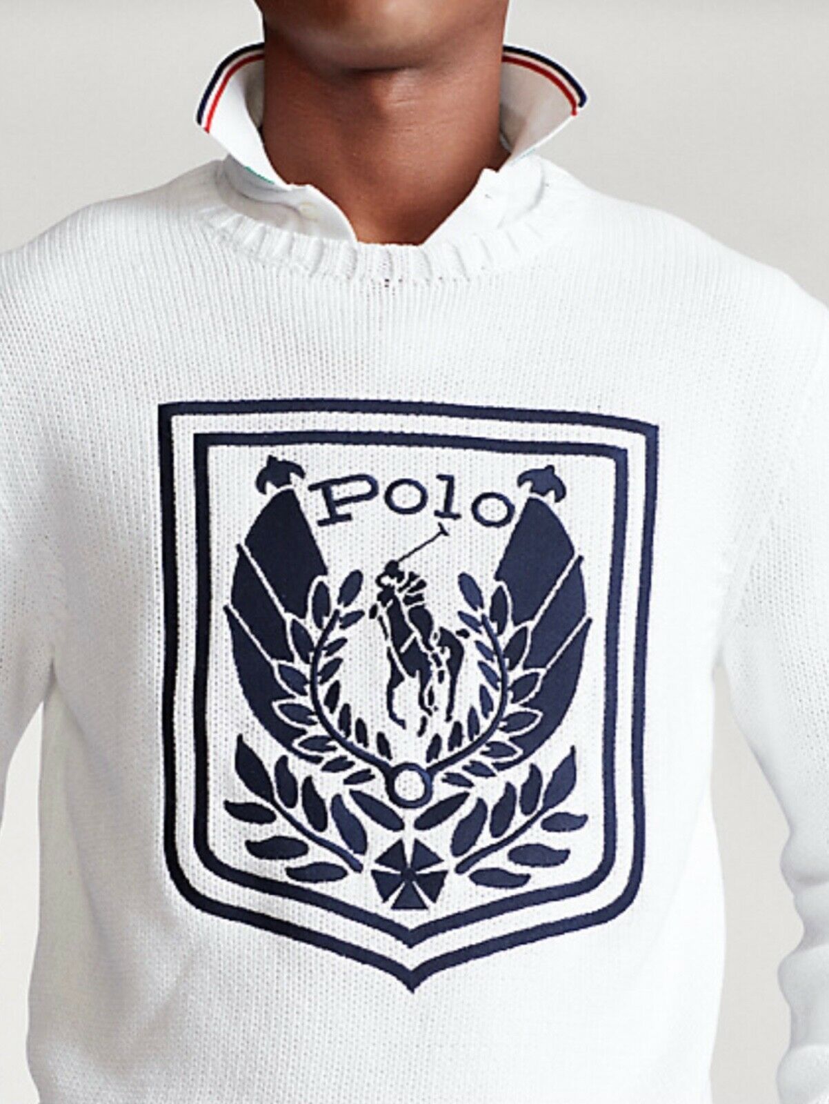 Polo Ralph Lauren Polo Ralph Lauren UNI Crest Cotton Knit Sweater XXL Size US XXL / EU 58 / 5 - 1 Thumbnail