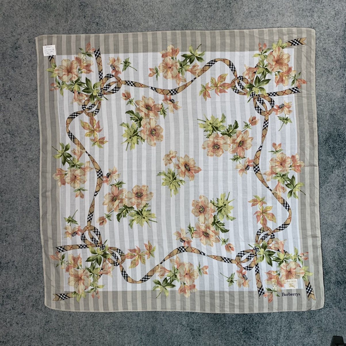 Burberry × Vintage Vintage Burberrys Handkerchief Neckerchief Bandana Size ONE SIZE - 7 Thumbnail