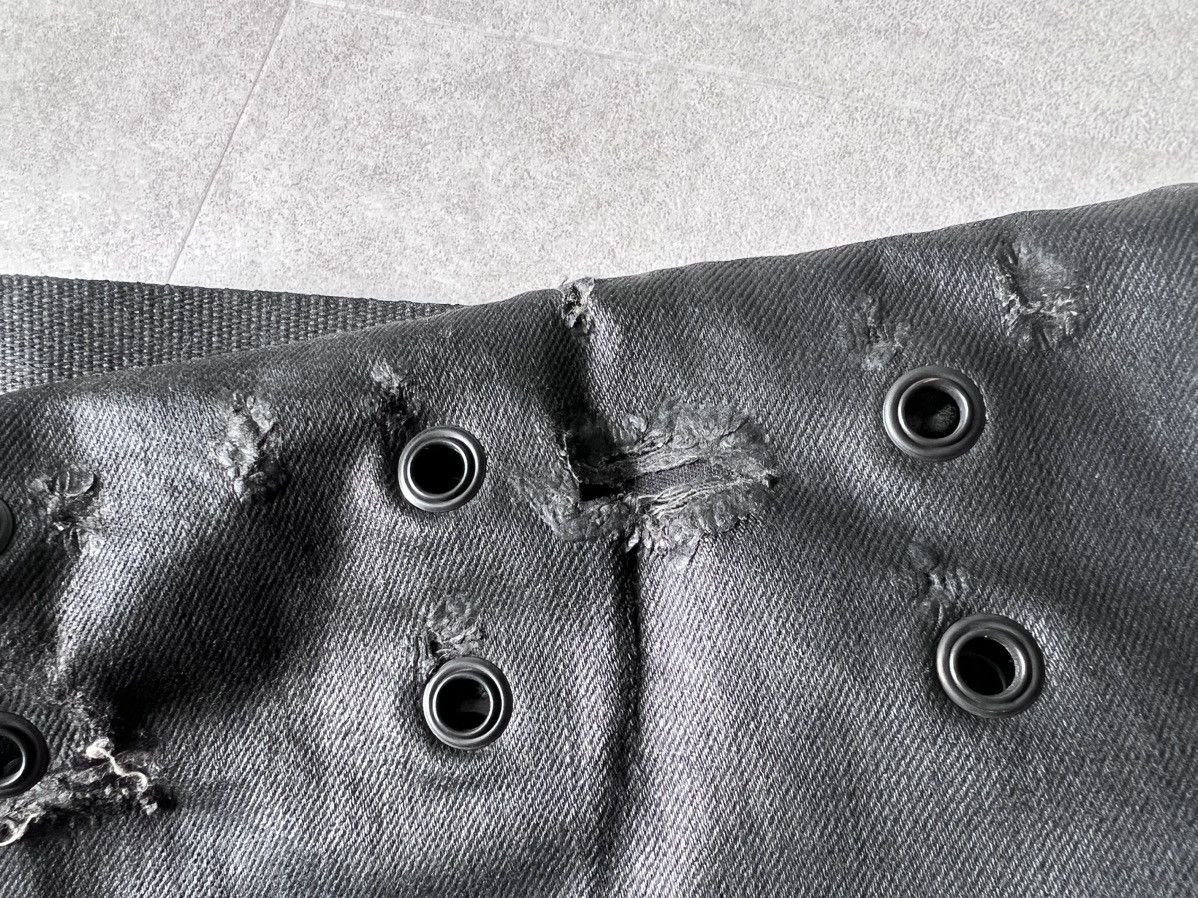 Dior × Hedi Slimane SS04 “Strip” Waxed Destroyed Shoulder Bag Size ONE SIZE - 8 Thumbnail