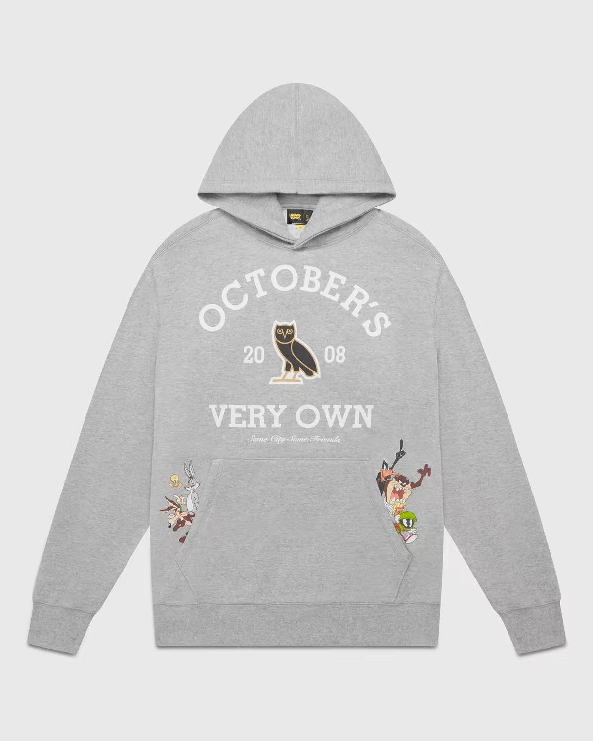 image of Hypebeast x Octobers Very Own Size 3Xl Ovo X Looney Tunes Hoodie (New With Tags) in Grey, Men's