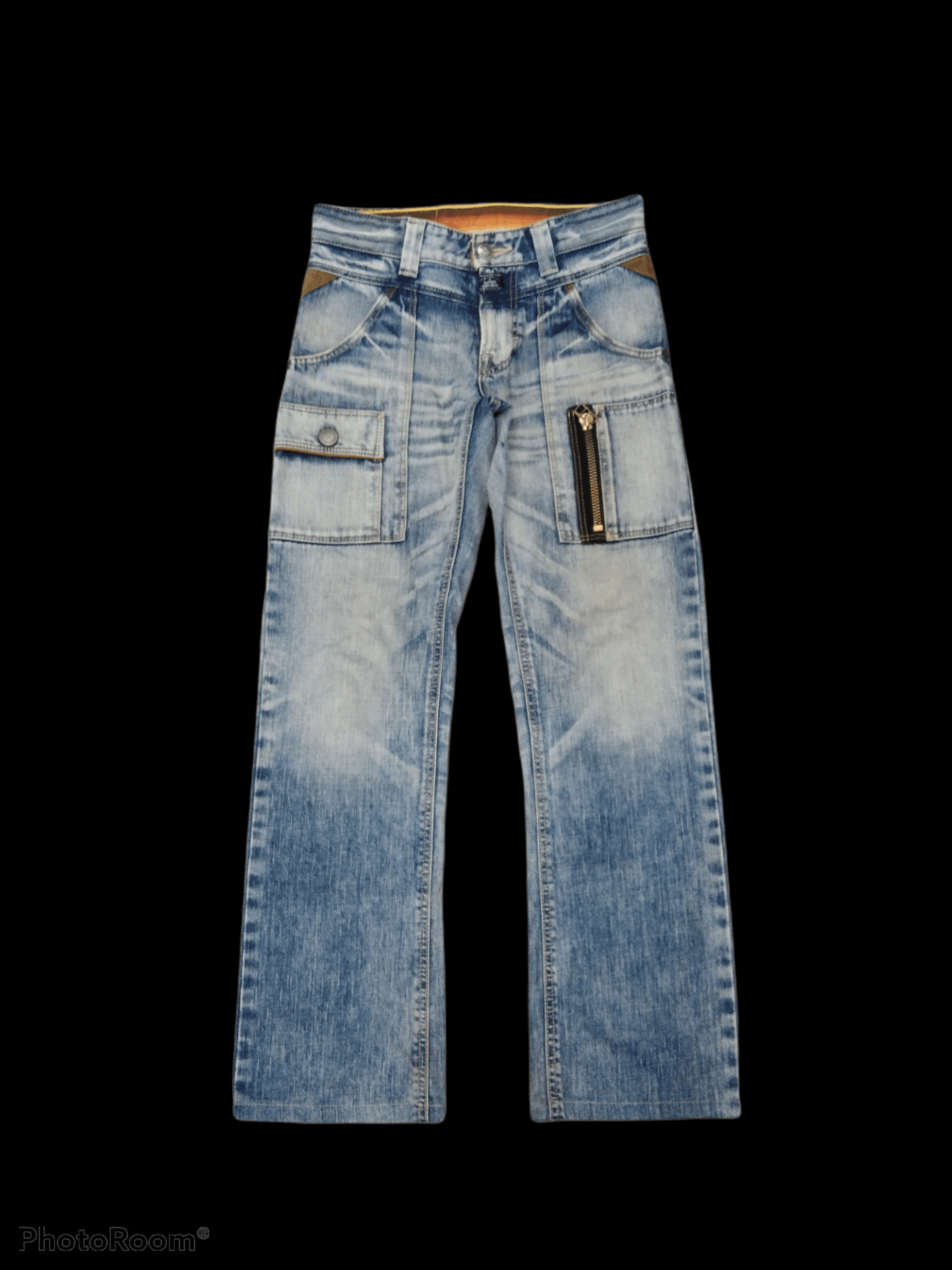 image of Avant Garde x Distressed Denim Tactical Edwin Blue Trip Made In Japan in Blue Distressed (Size 29)