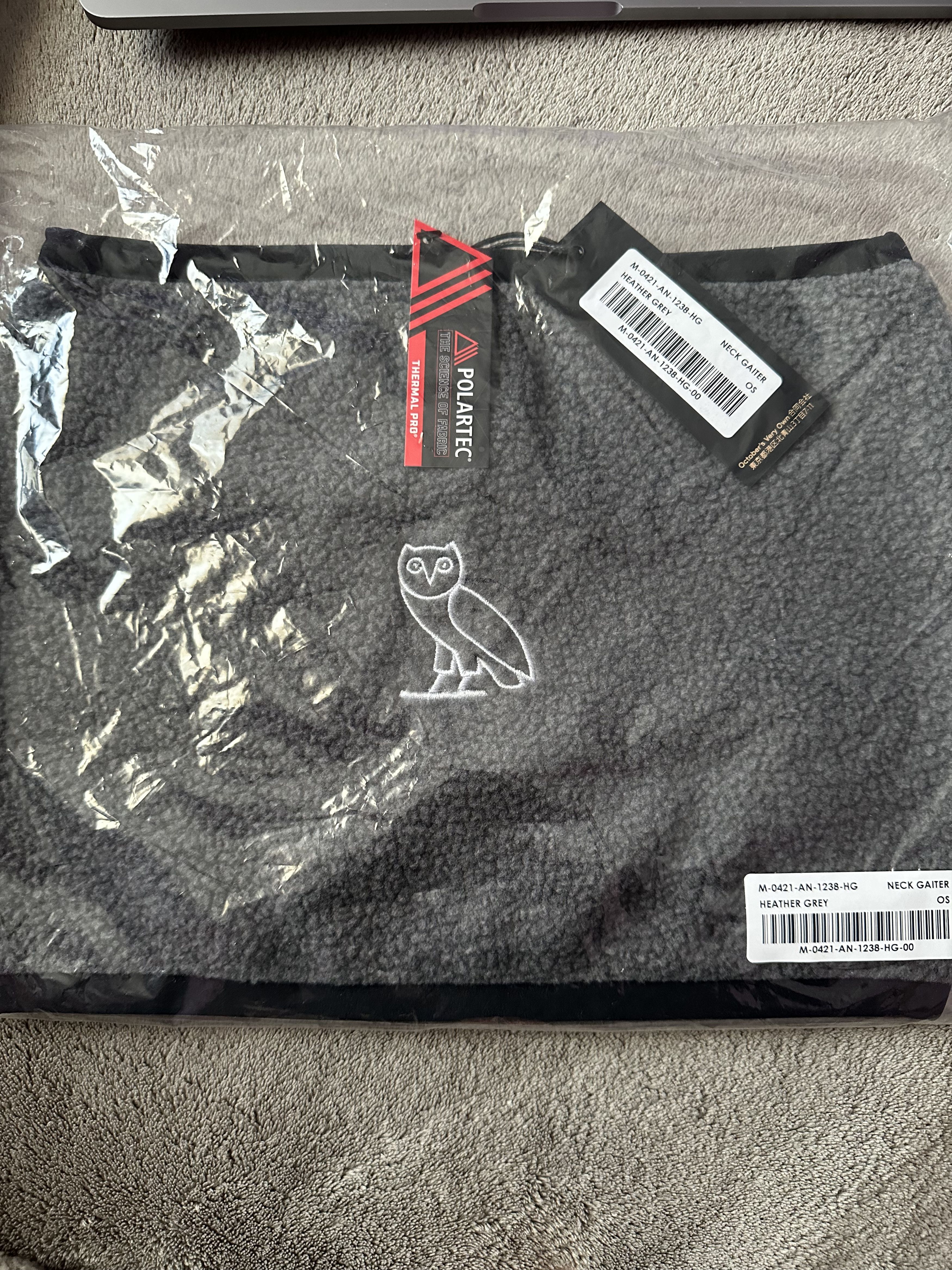 October's Very Own × Polartec OVO x Polartec Grey Fleece Neck Warmer (new with tags) RARE Size ONE SIZE - 2 Thumbnail