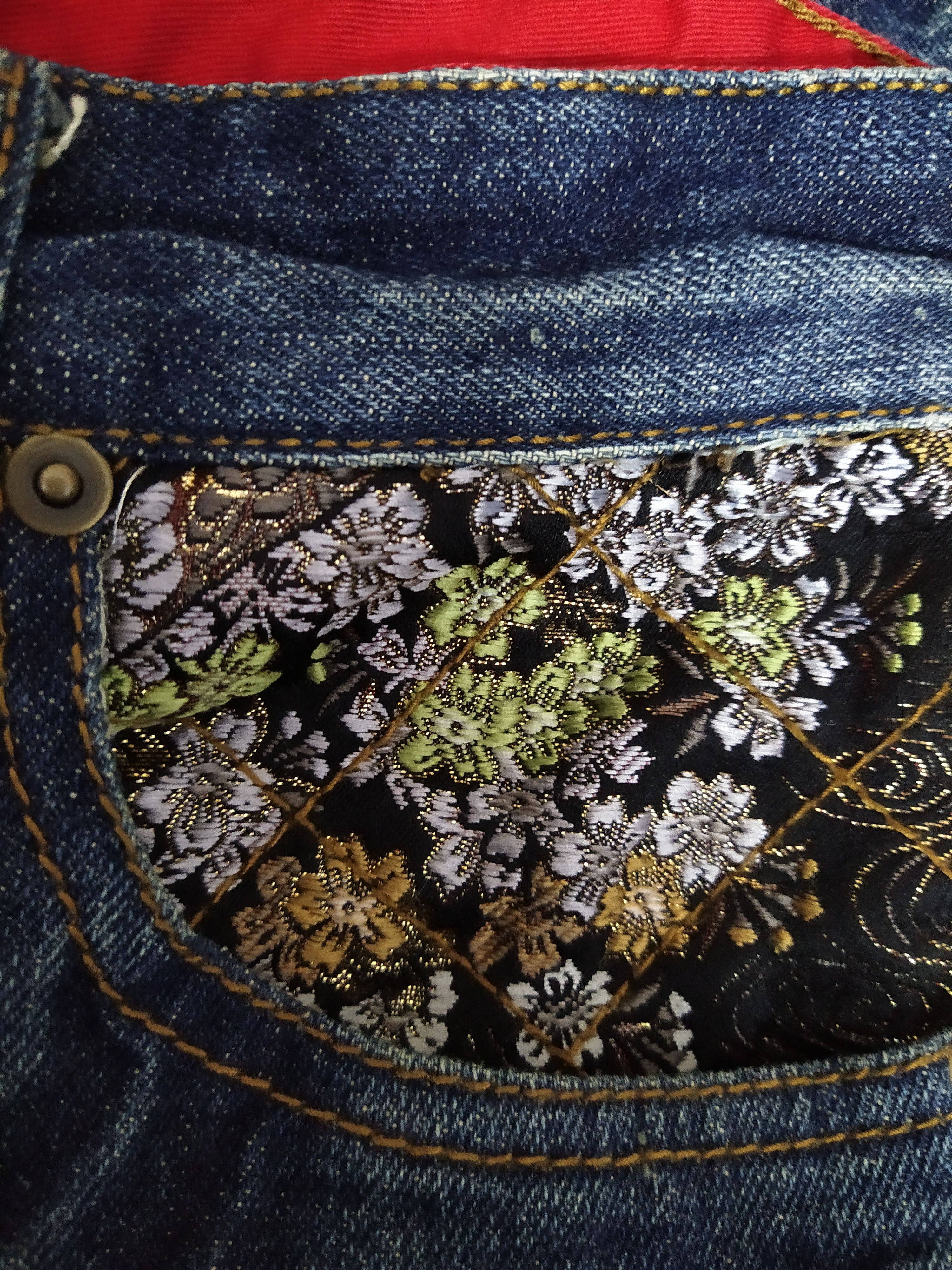 Japanese Brand BUKKIRABOU JAPAN DENIM ART SUKAJAN EMBROIDERED (B516) w29 Size US 29 - 11 Thumbnail