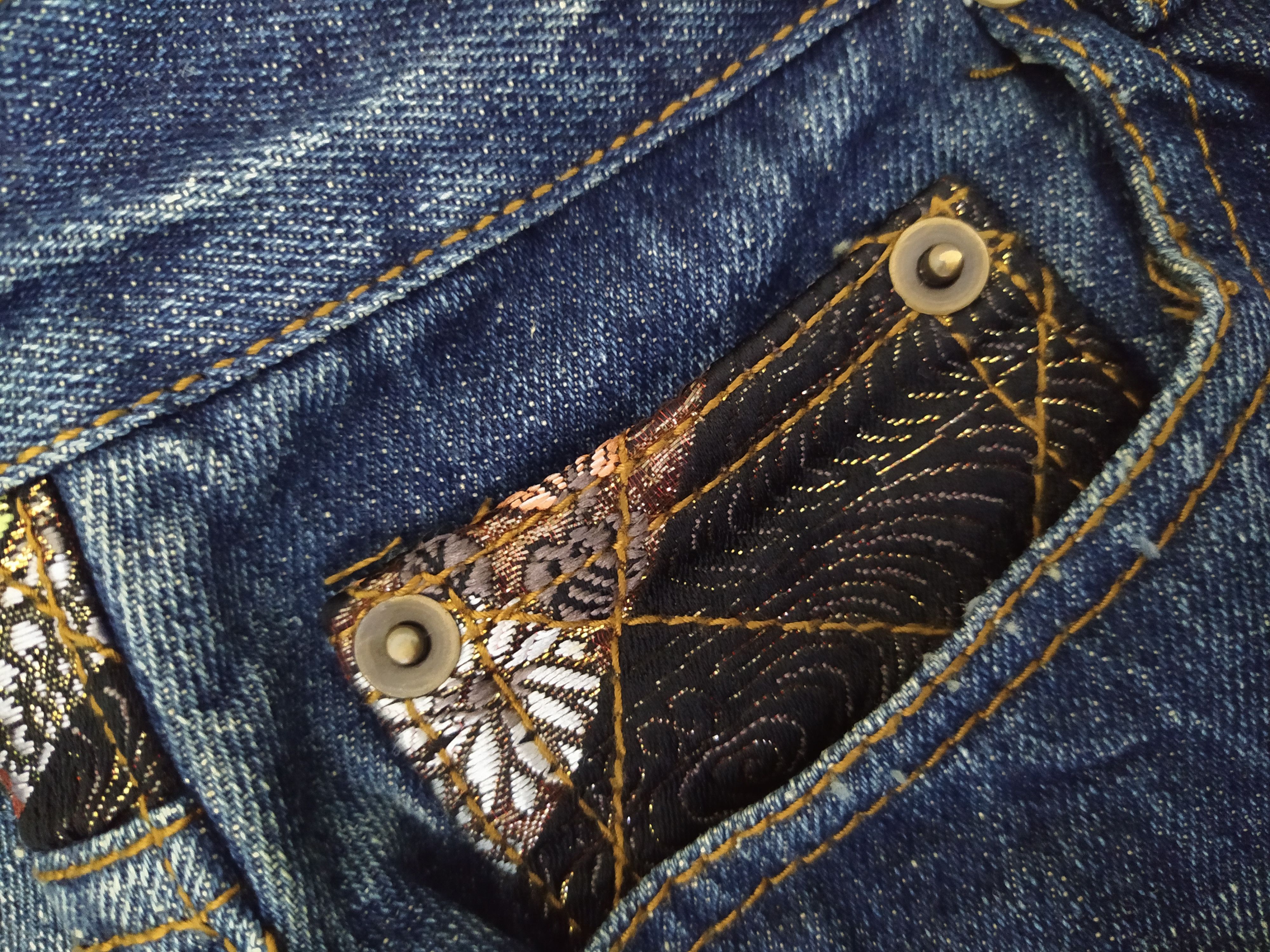 Japanese Brand BUKKIRABOU JAPAN DENIM ART SUKAJAN EMBROIDERED (B516) w29 Size US 29 - 12 Thumbnail