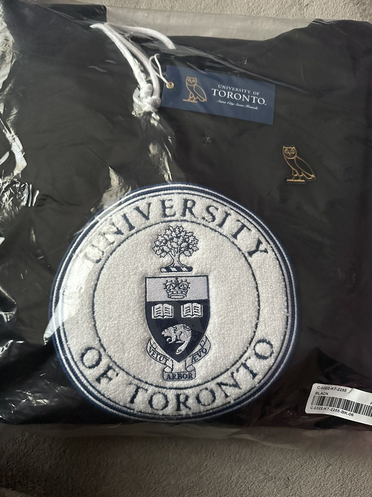 image of Ovo X U Of T University Of Toronto Hoodie Black, Men's (Size 2XL)