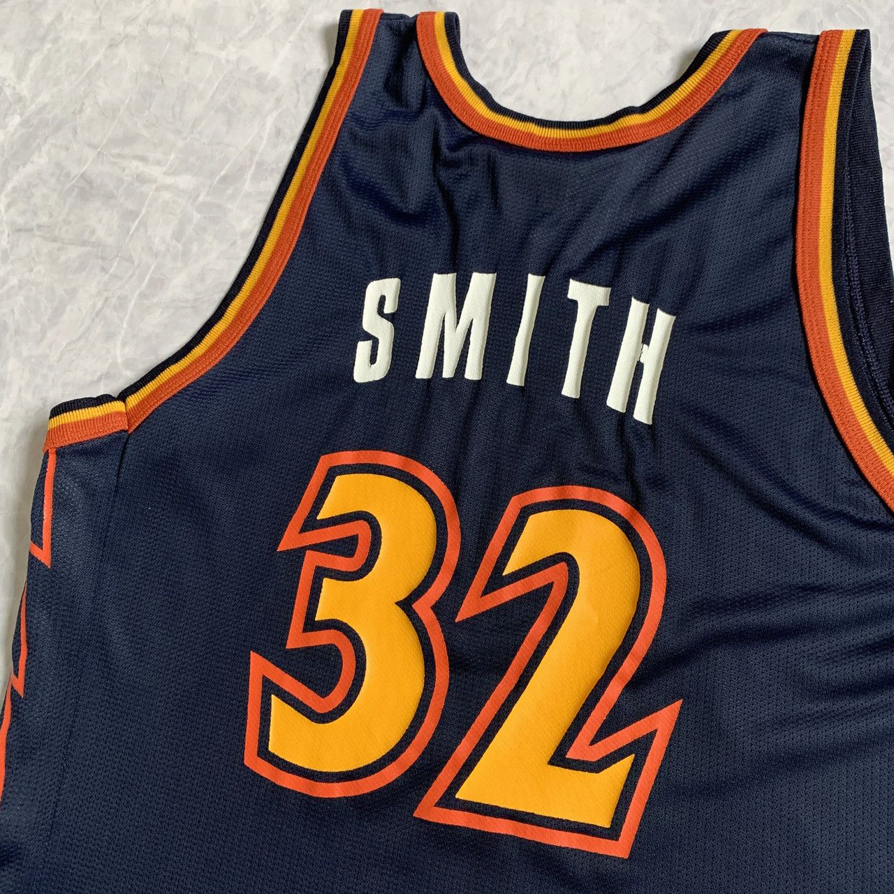 Champion × NBA × Vintage VTG 90s NBA GOLDEN STATE WARRIORS JOE SMITH CHAMPION JERSEY Size US L / EU 52-54 / 3 - 5 Thumbnail