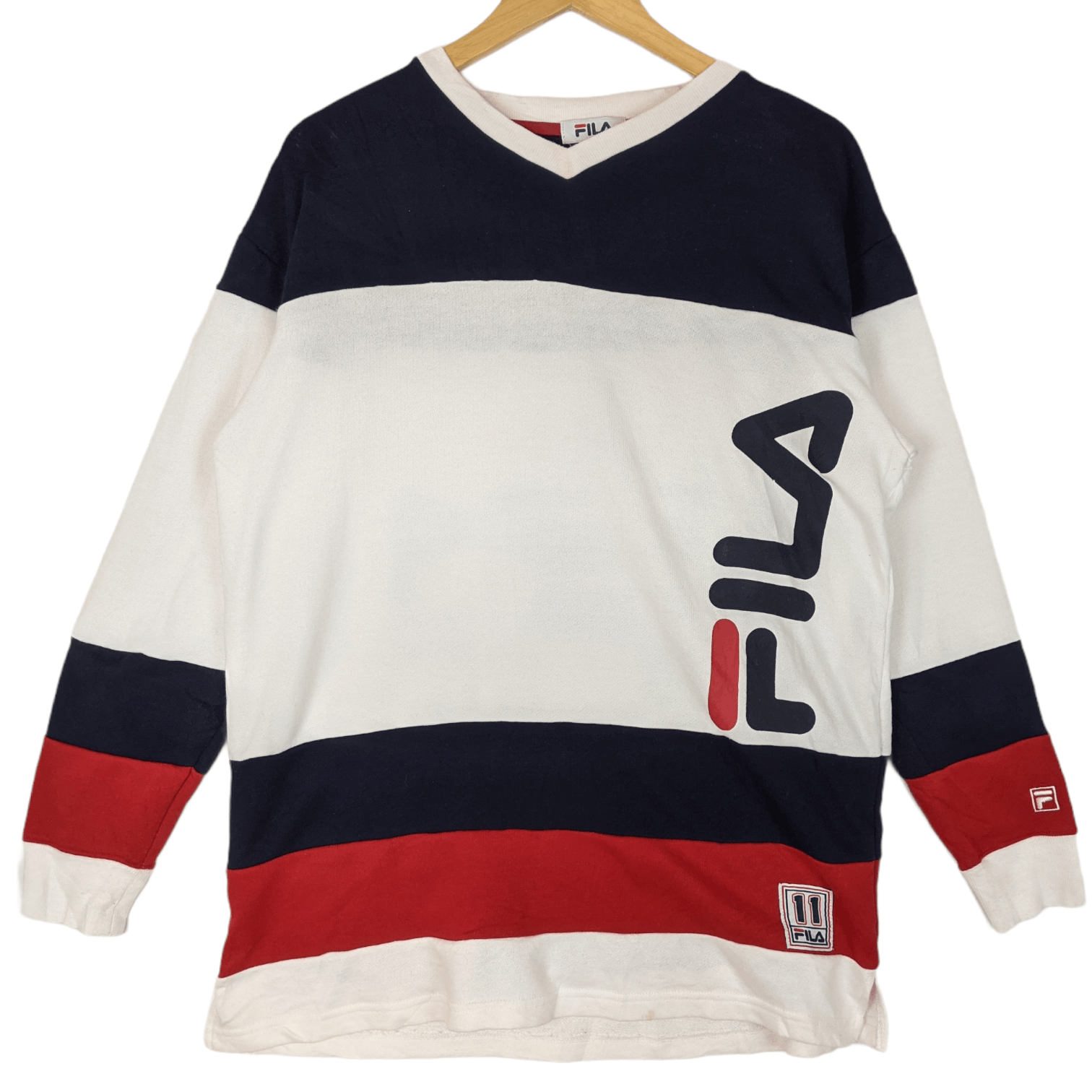 Fila FILA Big Logo Spell Out Jumper Sweatshirt Size L / US 10 / IT 46 - 2 Thumbnail