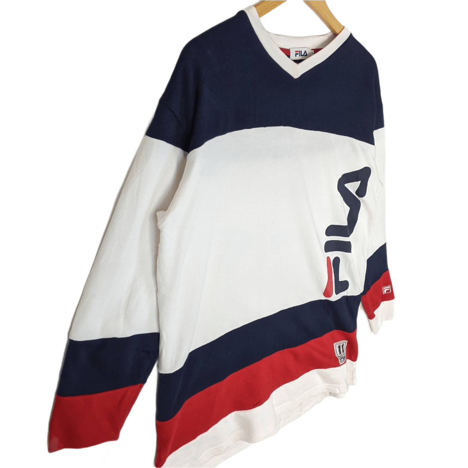 Fila FILA Big Logo Spell Out Jumper Sweatshirt Size L / US 10 / IT 46 - 3 Thumbnail