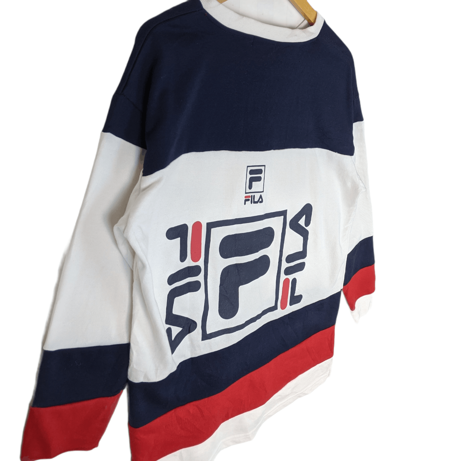 Fila FILA Big Logo Spell Out Jumper Sweatshirt Size L / US 10 / IT 46 - 6 Thumbnail